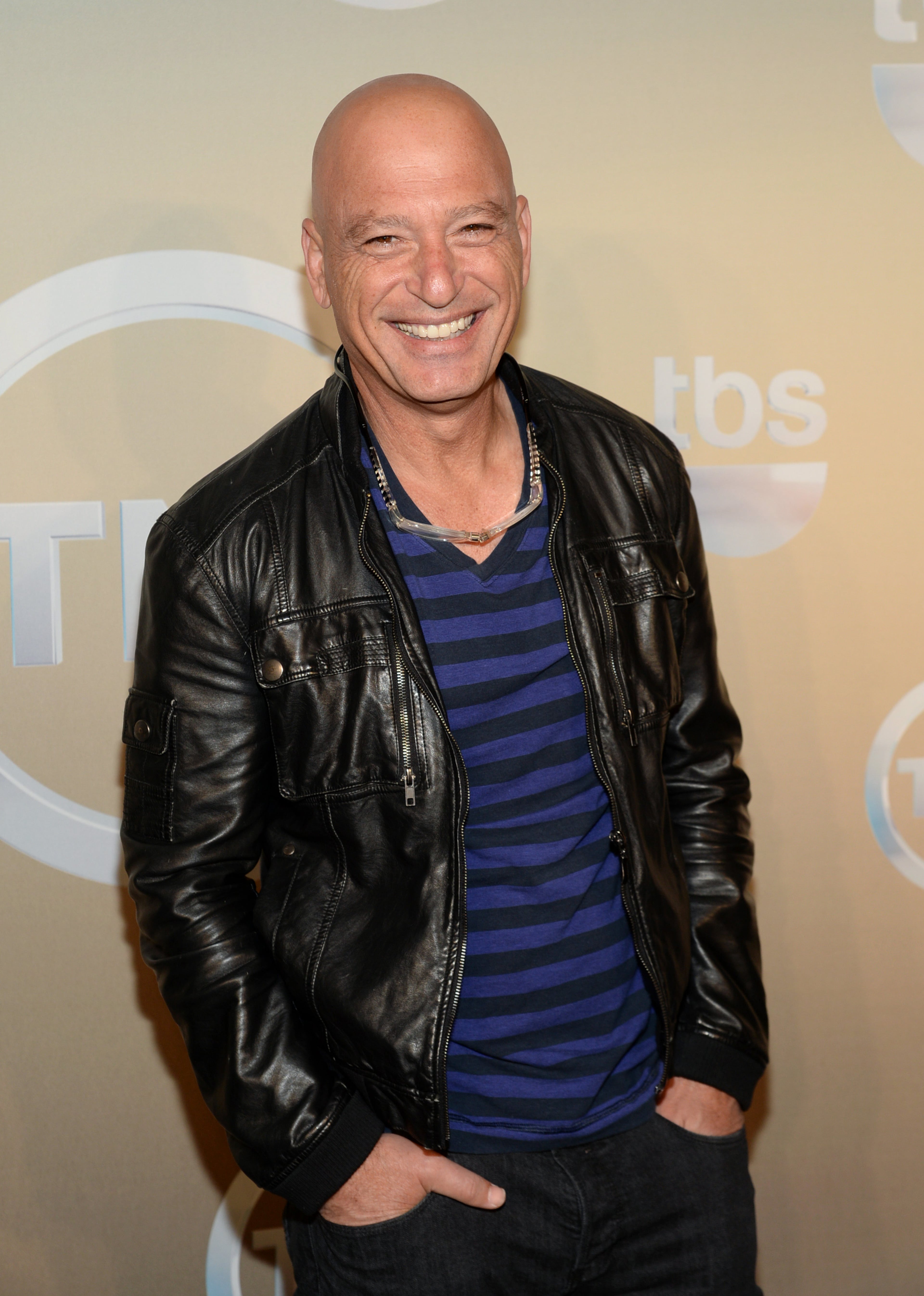 Howie Mandel poses backstage at the TNT and TBS Network 2014 Upfront Presentations at Madison Square Garden on Wednesday, May 14, 2014, in New York. (Photo by Evan Agostini/Invision/AP)