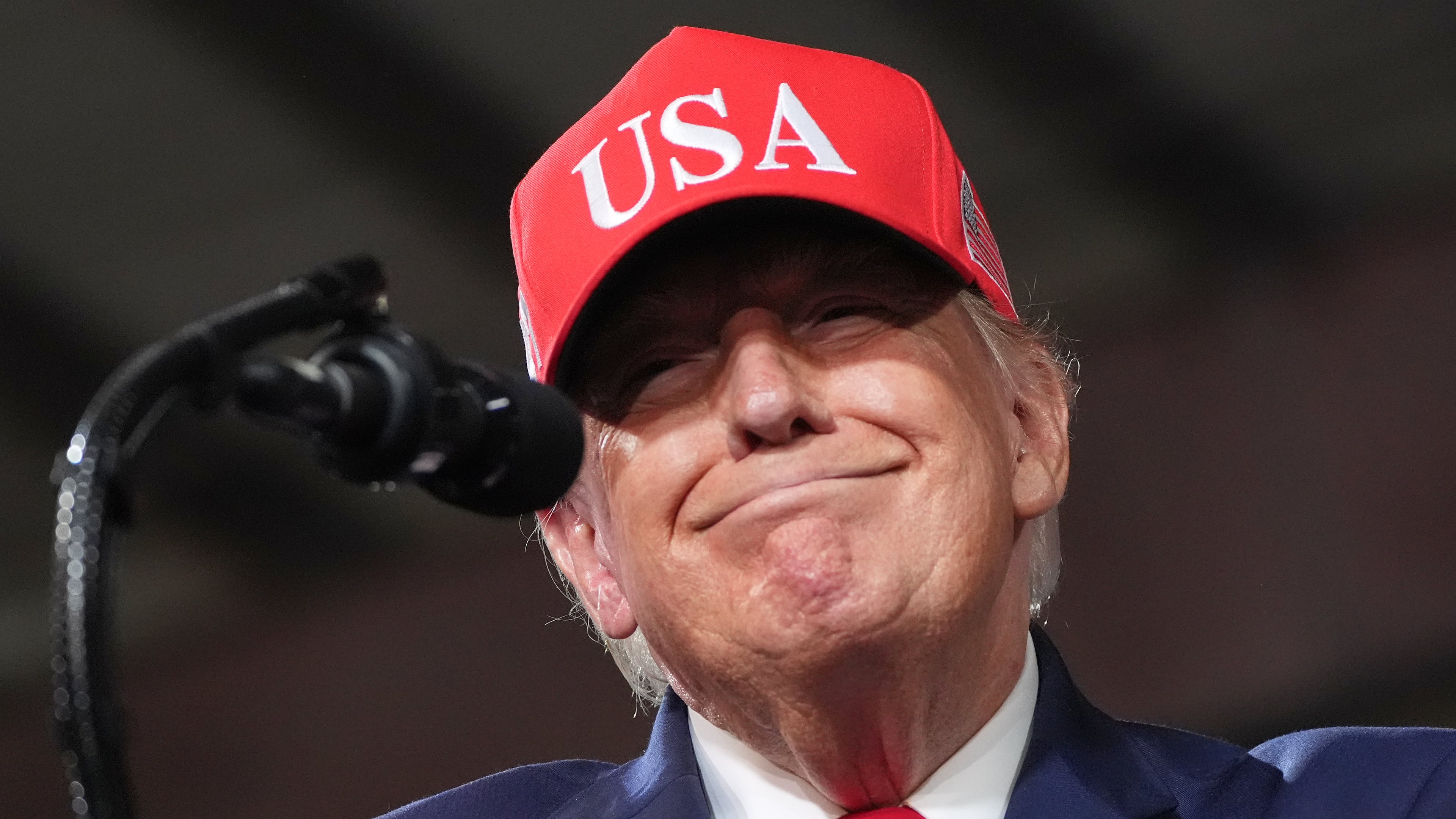President Donald Trump speaks at a campaign rally at Majestic Valley Arena, Wednesday, Oct. 14, 2026, in Kalispell, Mont. (AP Photo/Alex Brandon)