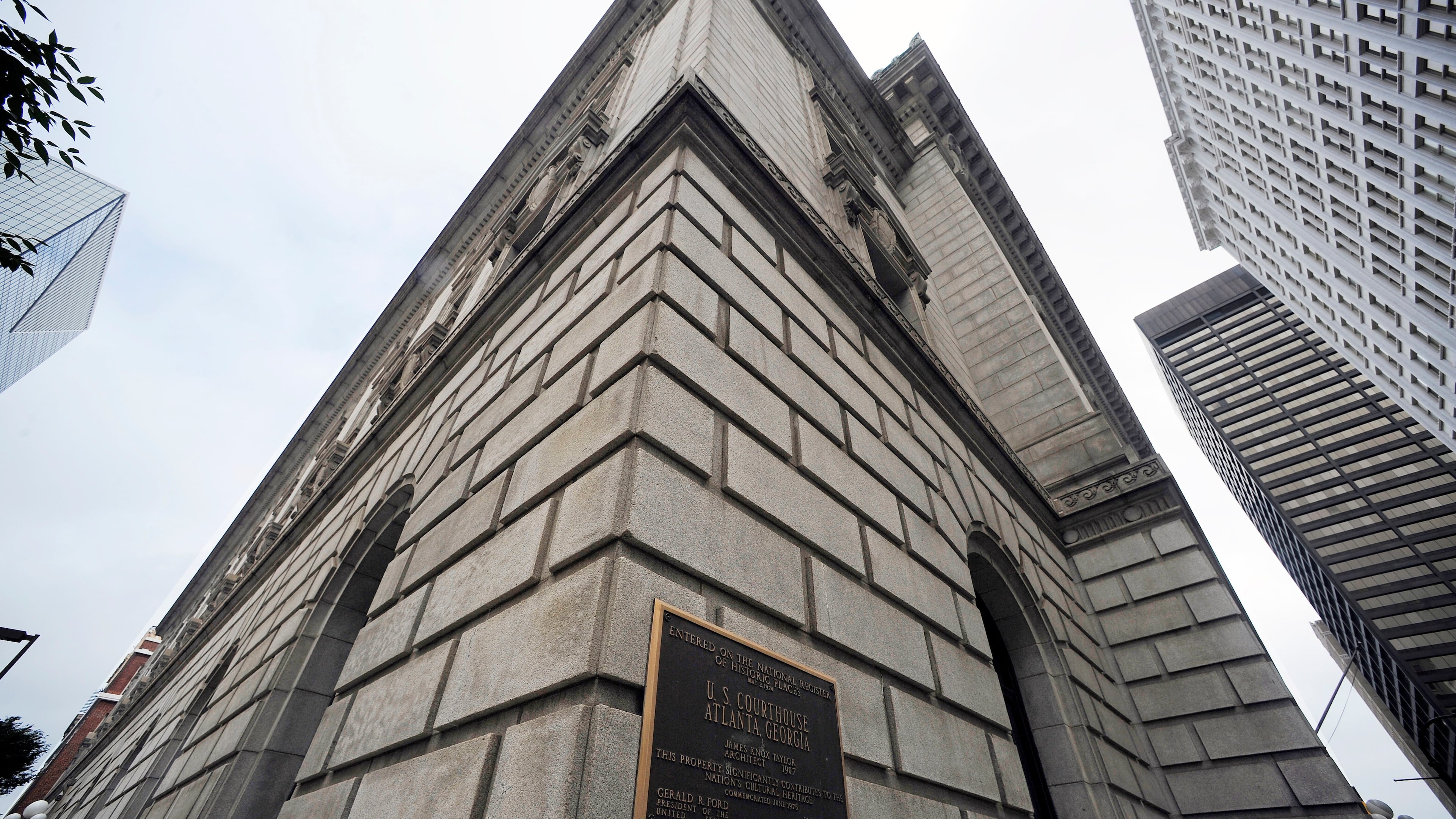 FILE - The exterior of the U.S. Courthouse for the 11th U.S. Circuit Court of Appeals stands in Atlanta, July 21, 2019. (AP Photo/Mike Stewart, File)