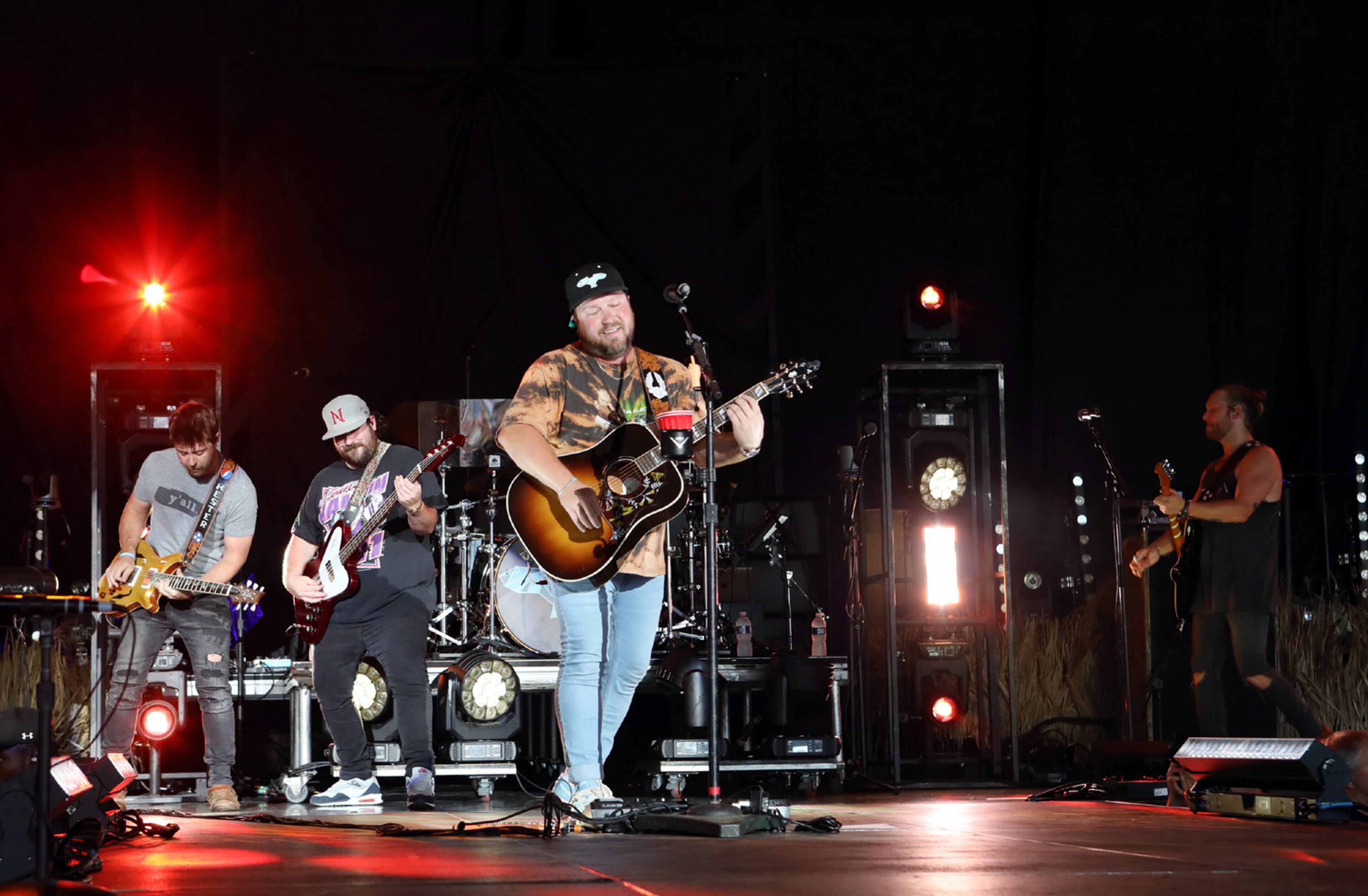 Mitchell Tenpenny performs as an opening act for country star Luke Bryan's Raised Right Tour at Lakewood Amphitheatre on Saturday, July 9, 2022, in Atlanta. (Photo: Robb Cohen for The Atlanta Journal-Constitution)
