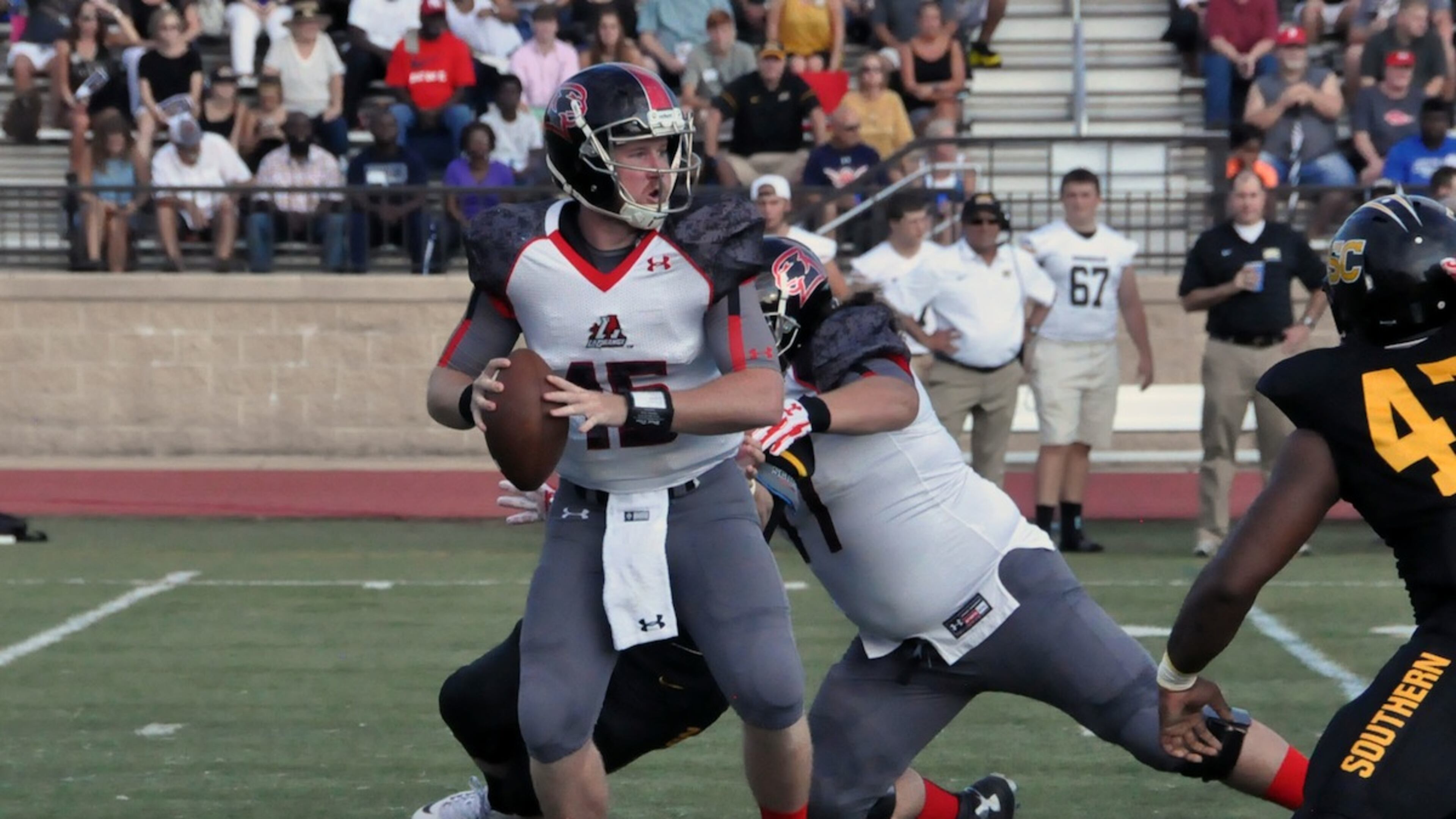 LaGrange College quarterback Connor Blair, who leads Division III in passing at 427.8 yards a game, has thrown 18 touchdown passes in just four games. (Courtesy of LaGrange College Athletics)
