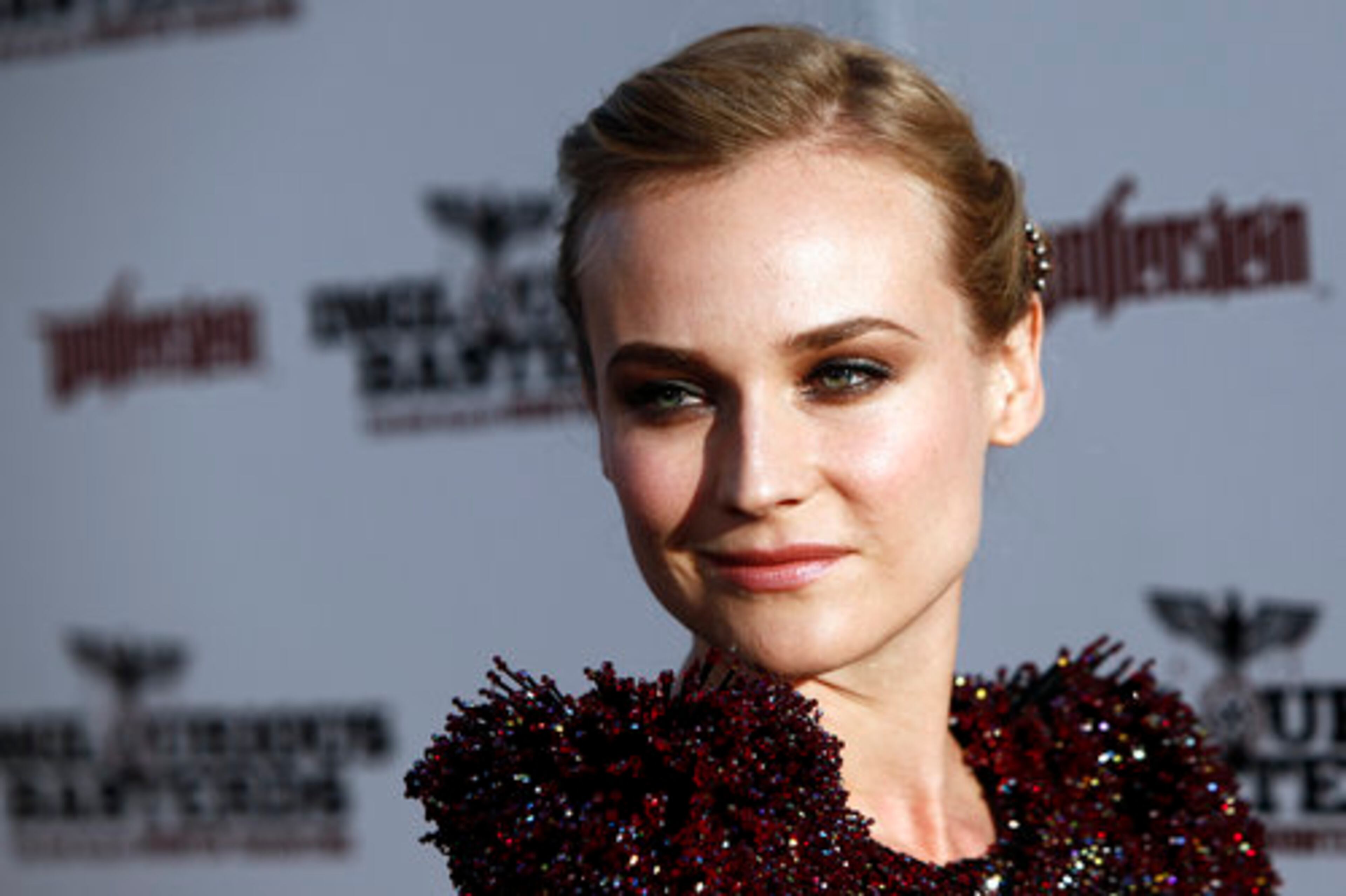 DIANE KRUGER, who is German, plays a a German film star and Allied spy.