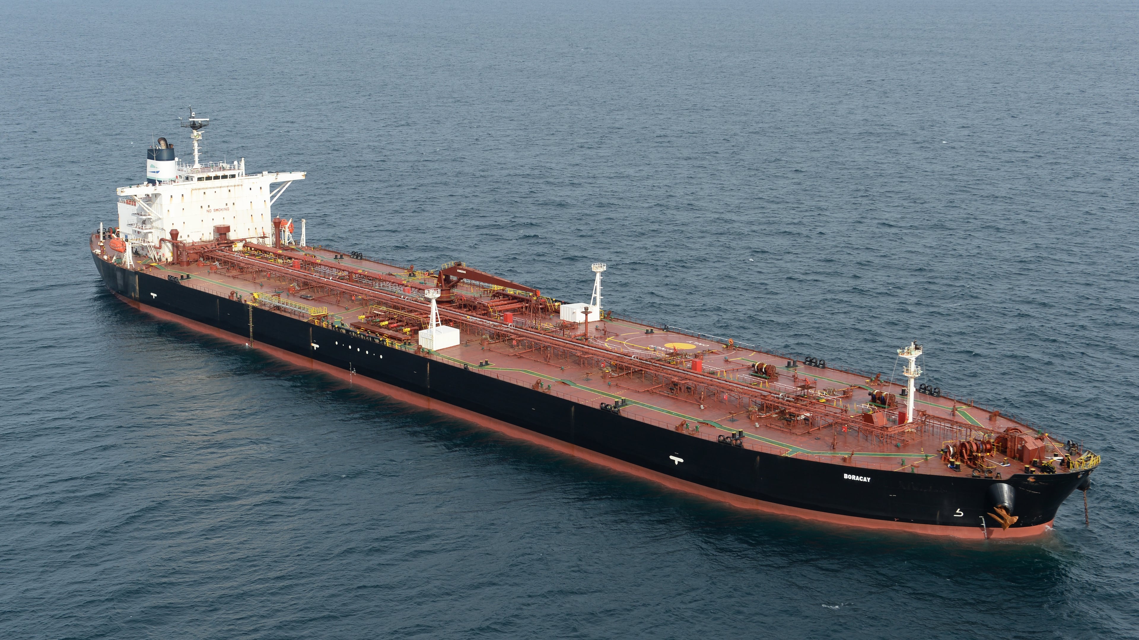 FILE - The tanker Boracay that allegedly belongs to Russia's so-called shadow fleet, is seen Oct. 2, 2025, off Saint-Nazaire, France's Atlantic coast. (AP Photo/Mathieu Pattier, File)