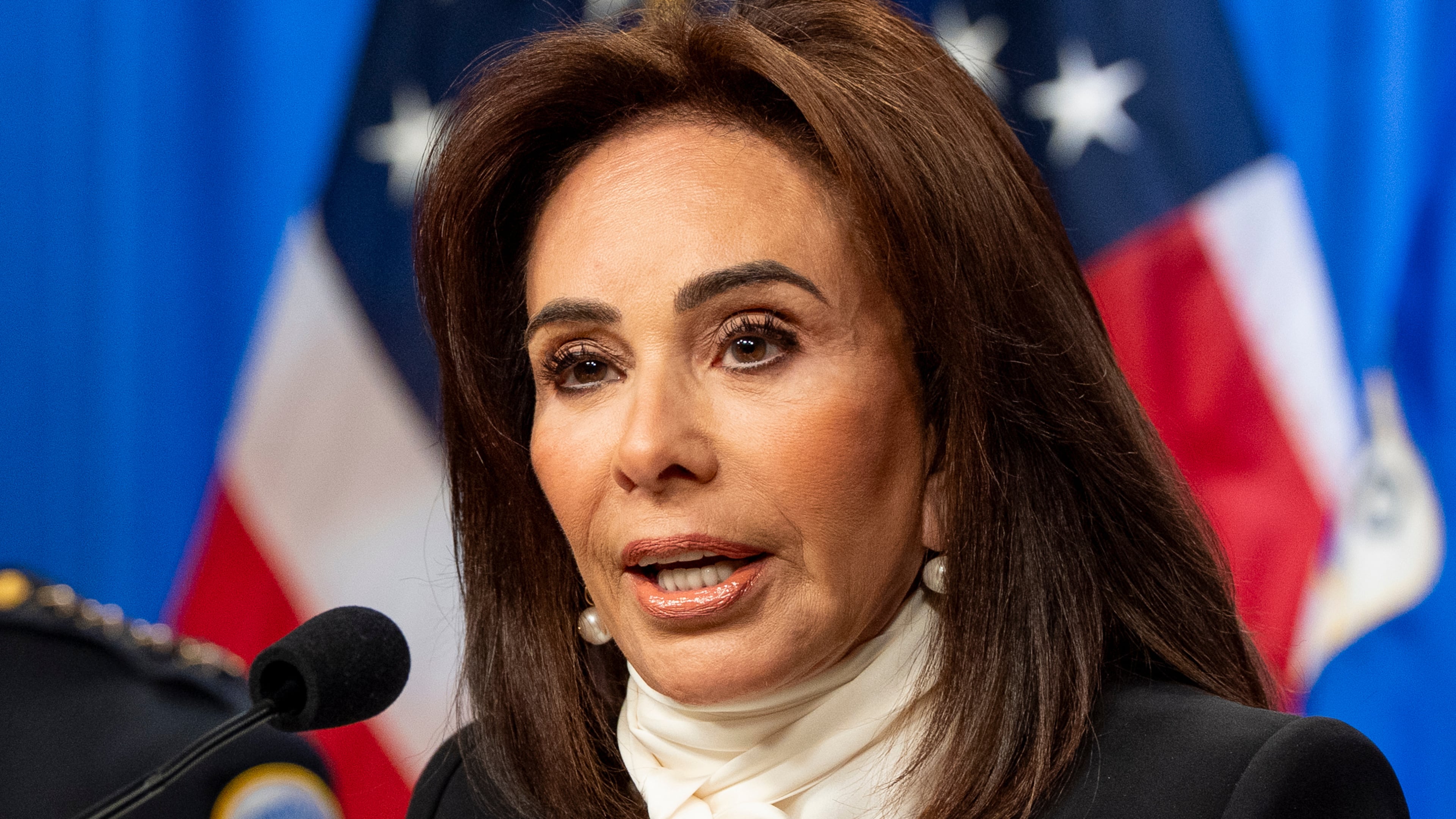 FILE - U.S. Attorney Jeanine Pirro speaks during a news conference at the Department of Justice, Dec. 4, 2025, in Washington. (AP Photo/Alex Brandon, File)