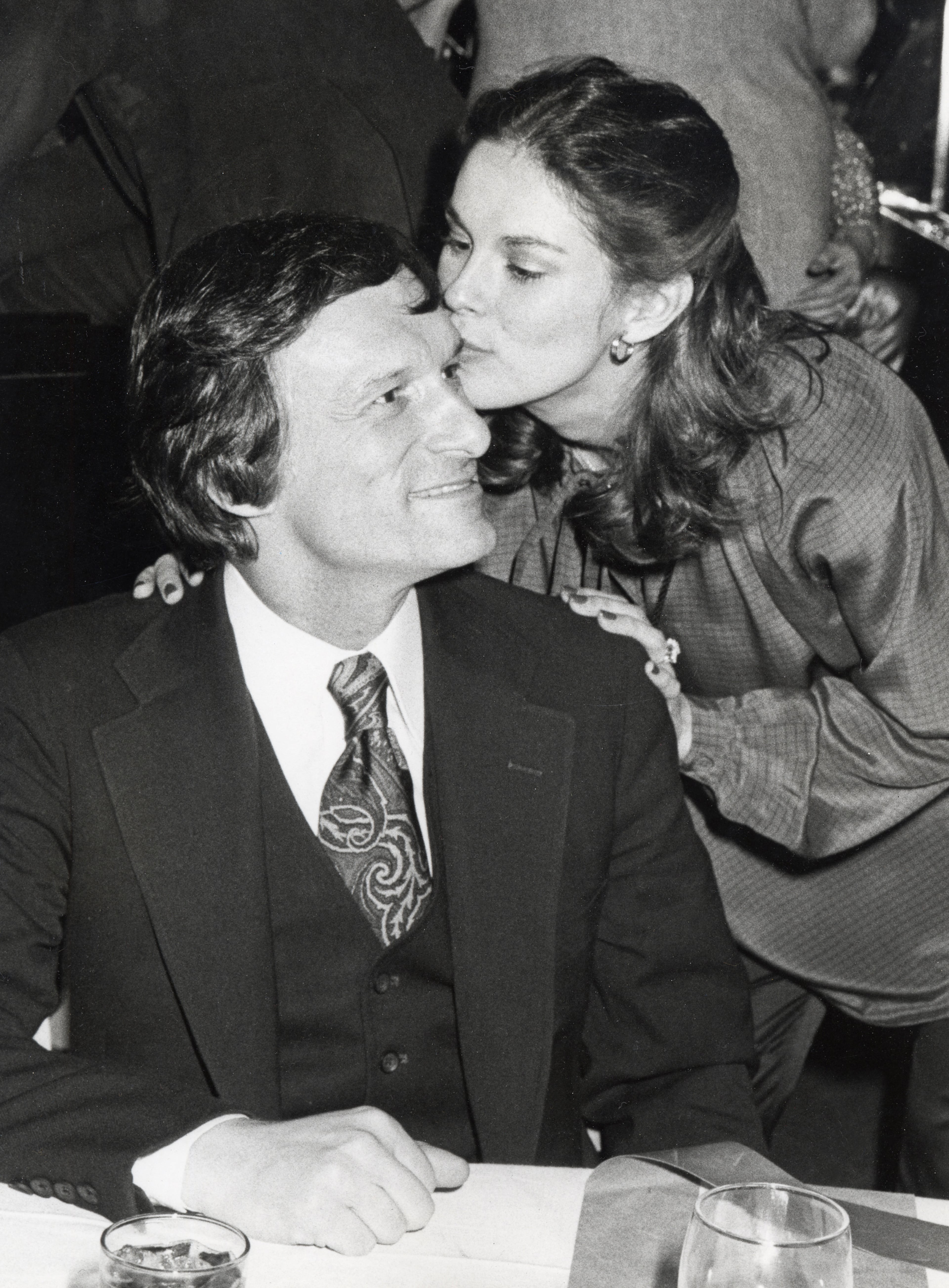 Hugh Hefner and Christie Hefner (Photo by Ron Galella/WireImage)