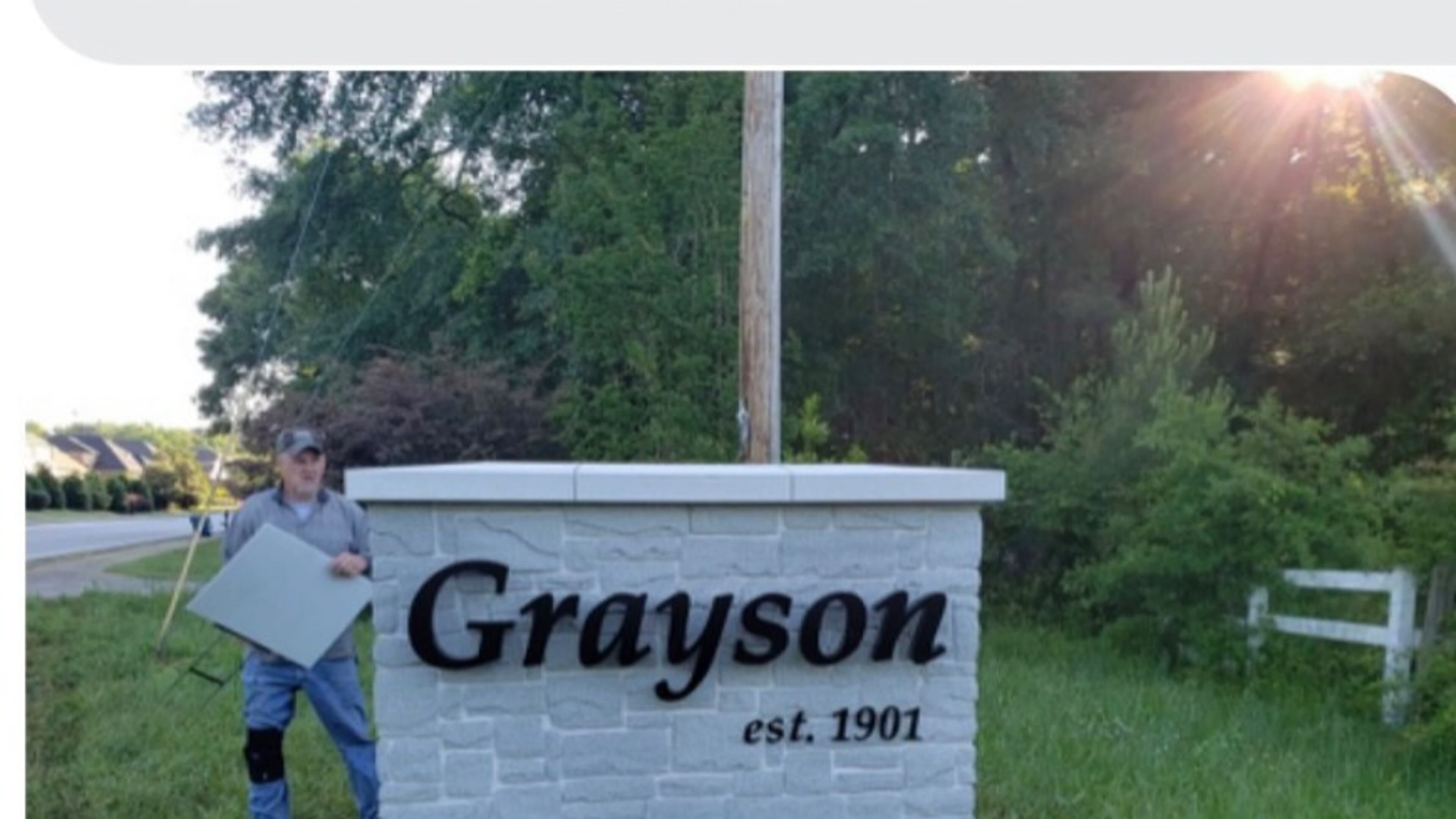 Drivers entering Grayson on Ga. 20 or Grayson Parkway will know when they’ve hit the city limits thanks to recently installed new gateway monuments. (Courtesy City of Grayson)