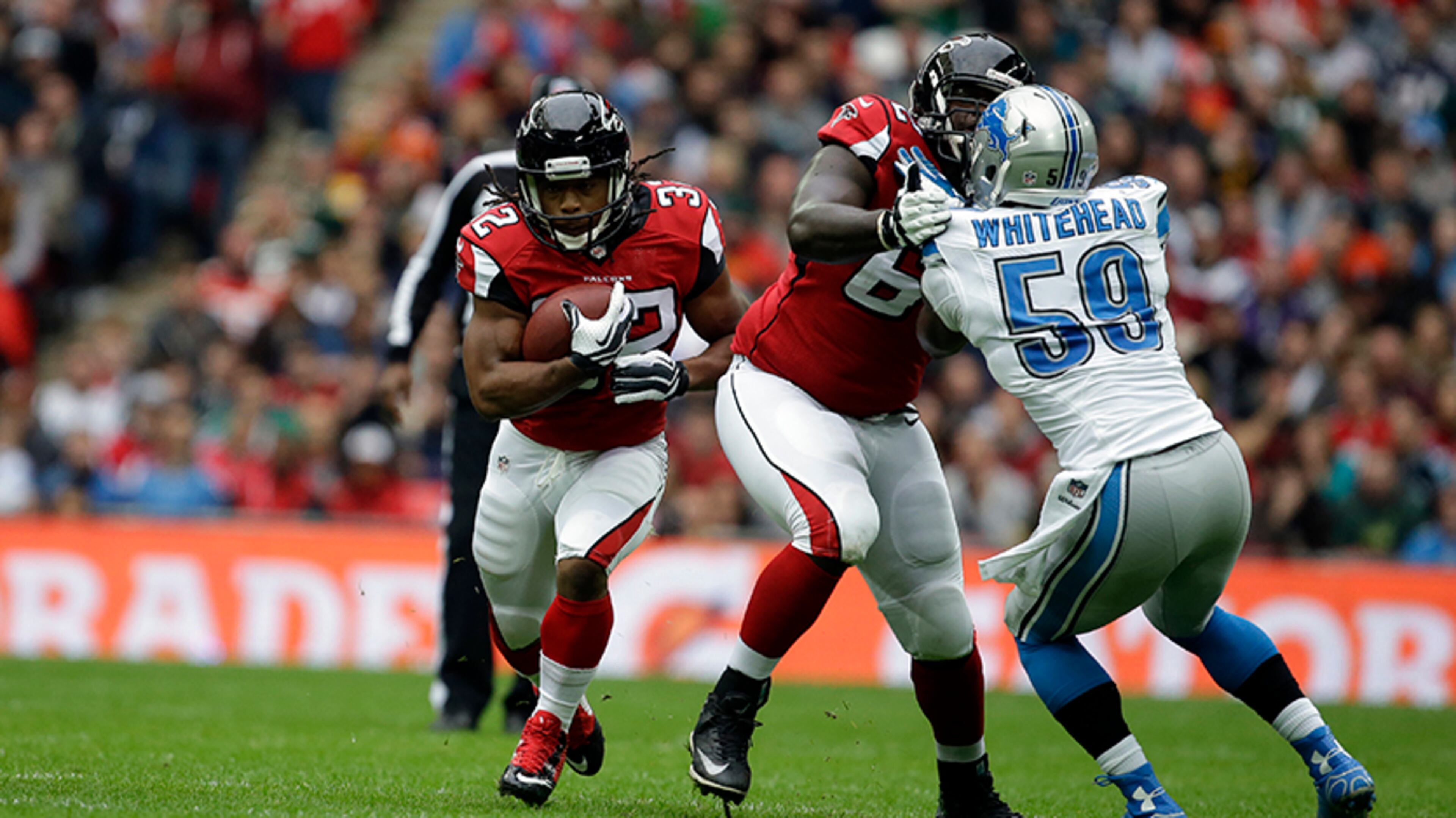 Falcons running backs are averaging 4.3 yards per carry this season.