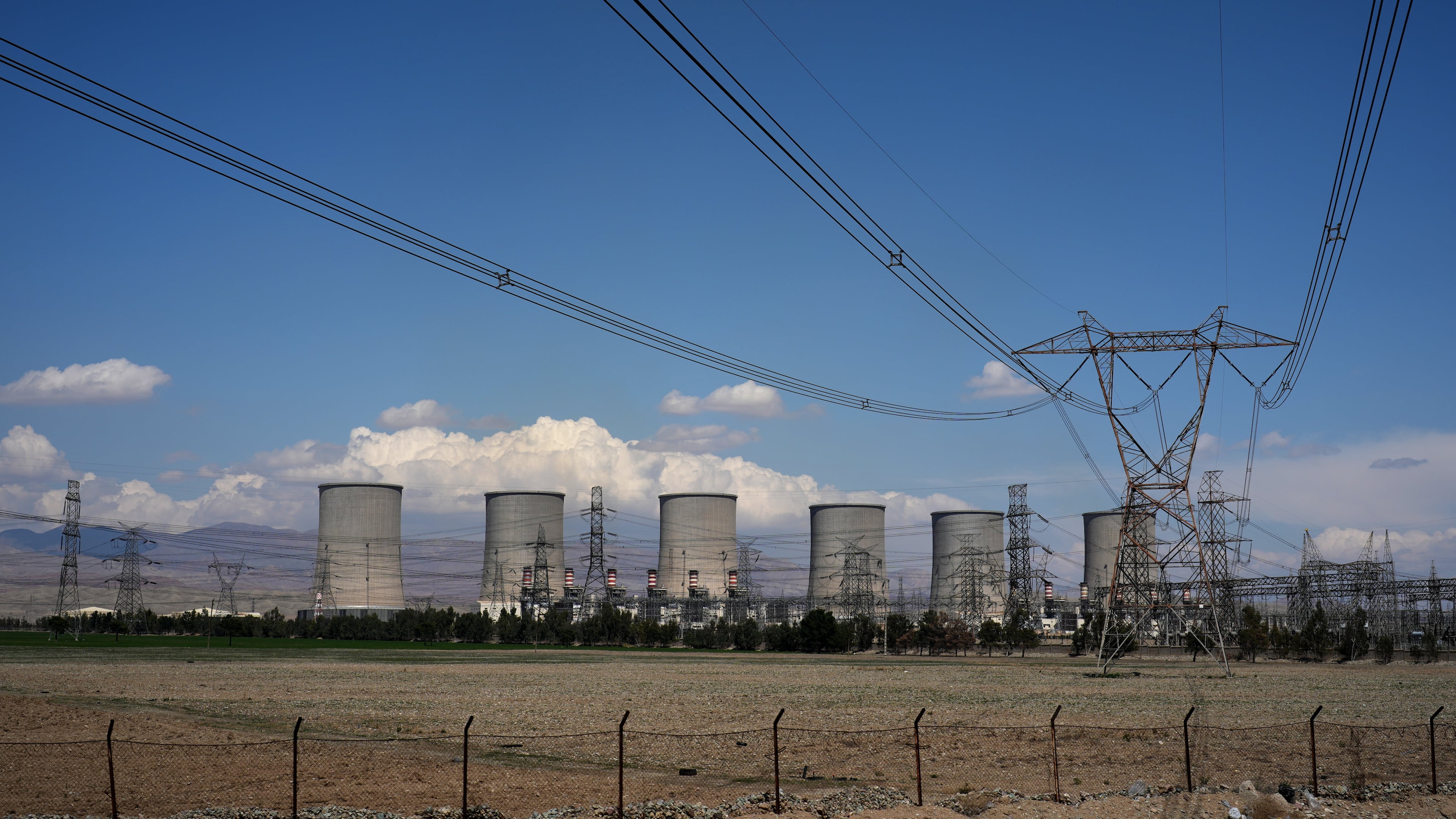 The Damavand power station is seen from a nearby road on the outskirts of Tehran, Iran, Tuesday, April 7, 2026. (AP Photo/Francisco Seco)