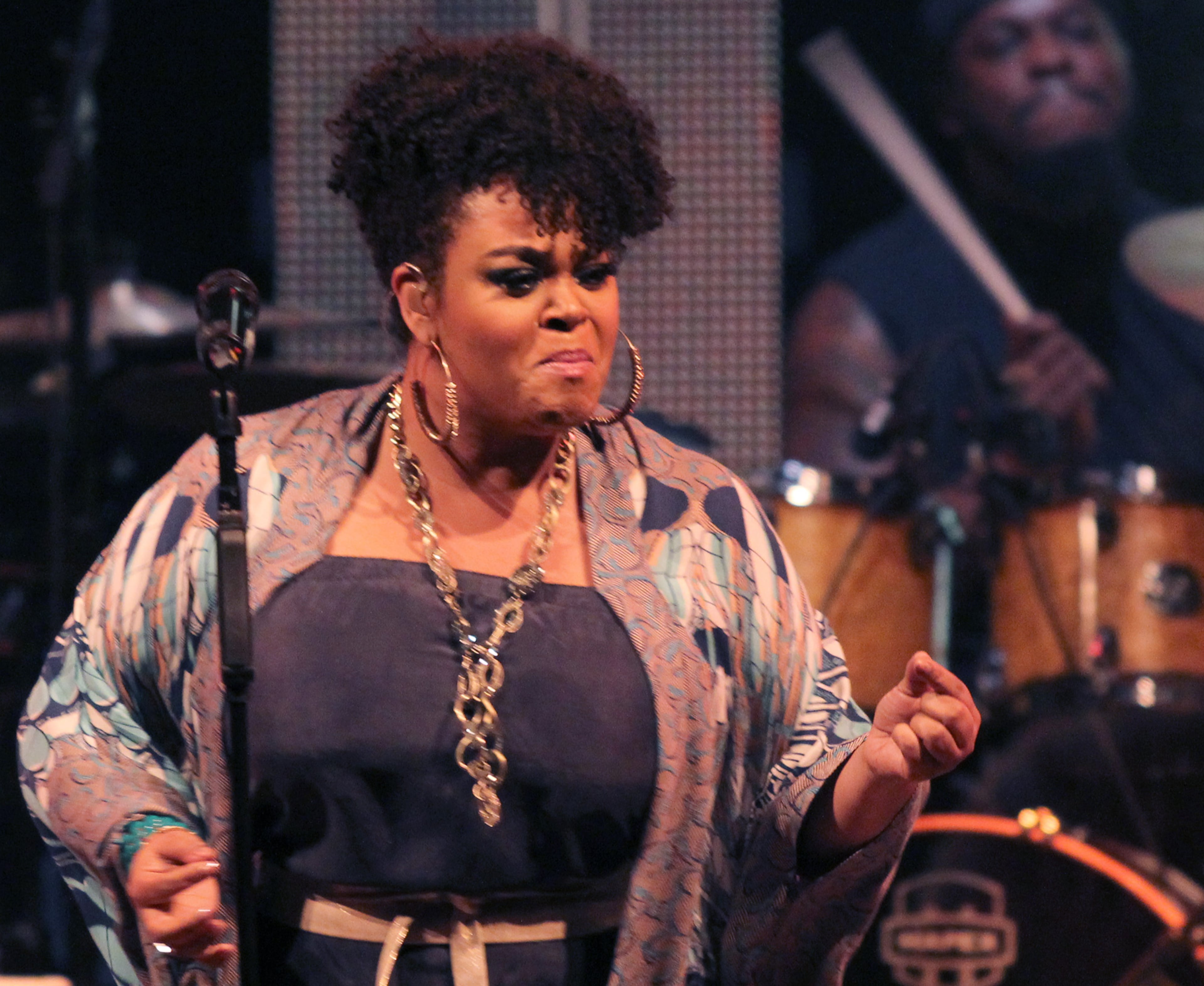 Singer/songwriter Jill Scott, a three-time Grammy Award winner, performed at Chastain Park Amphitheatre in Atlanta Sunday, Aug. 2, 2015. This year, Scott celebrates the release of her fifth studio album, "Woman," and the 15th anniversary of her multi-platinum selling debut album, "Who is Jill Scott." (Akili-Casundria Ramsess/Special to the AJC)