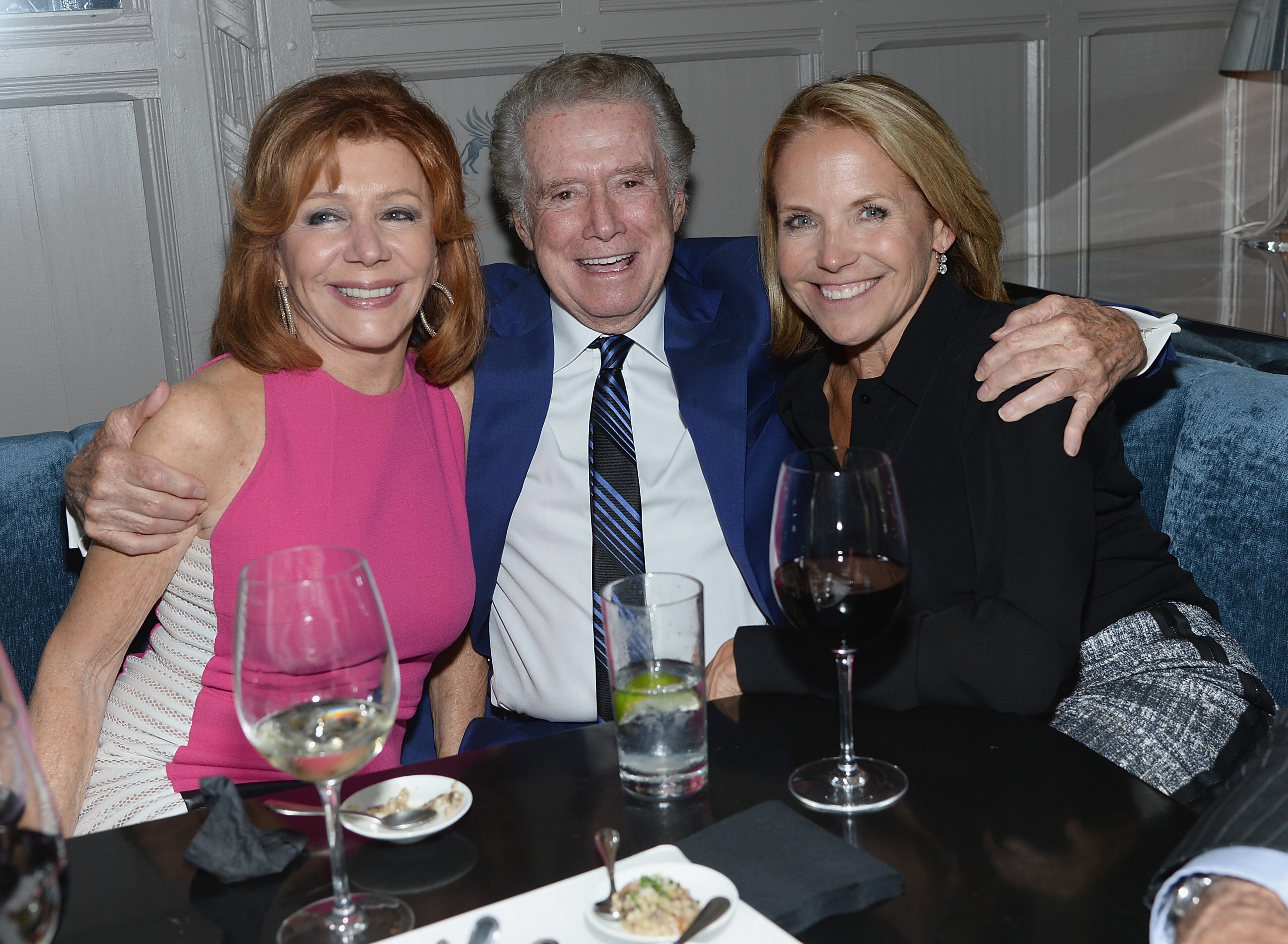 NEW YORK, NY - JULY 17: Joy Philbin, Regis Philbin and Katie Couric attend "Magic In The Moonlight" premiere after party at Harlow on July 17, 2014 in New York City. (Photo by Dimitrios Kambouris/Getty Images)