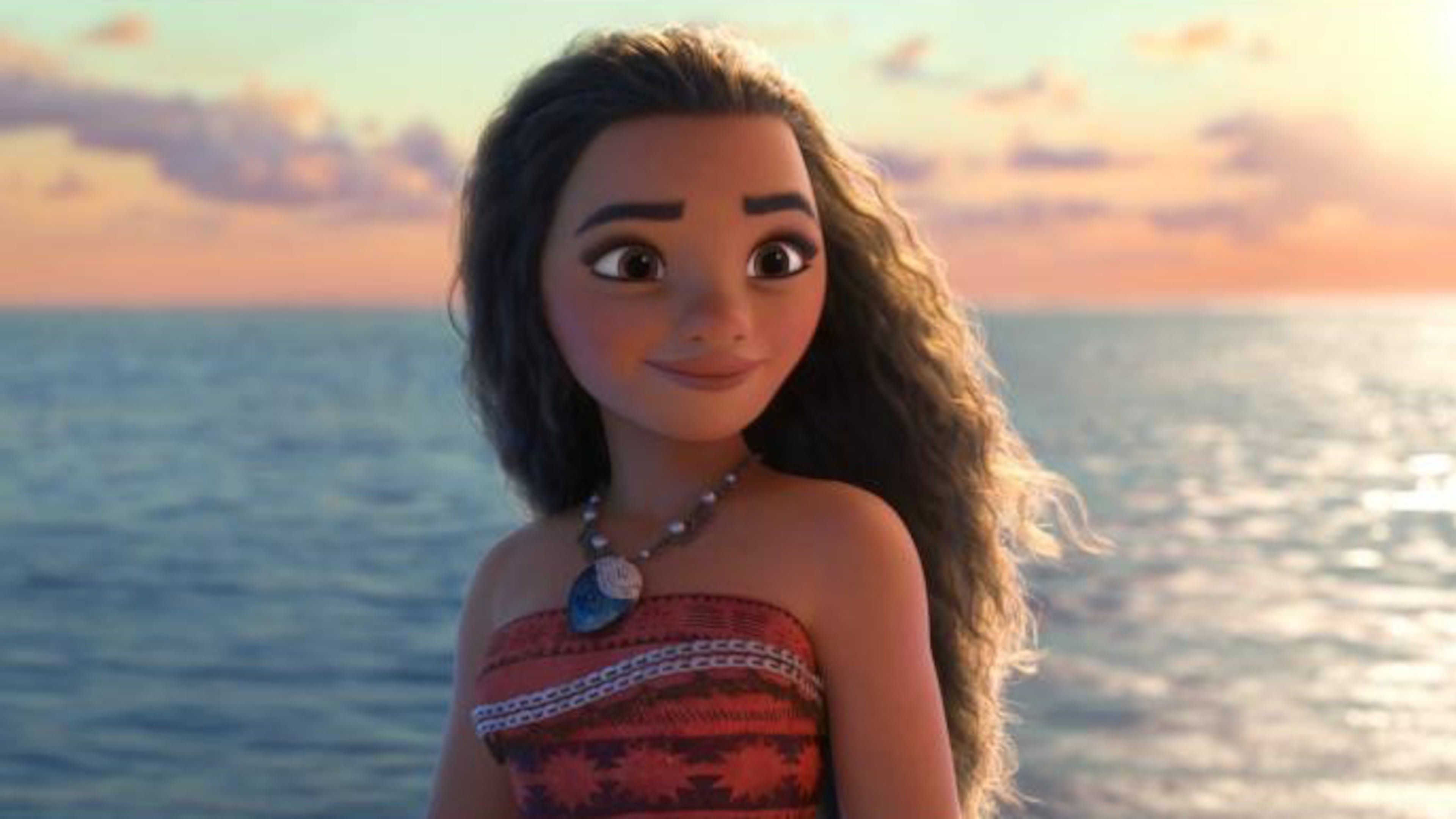 Moana, voiced by Auli’i Cravalho, sails on a daring mission to save her people in Disney’s “Moana.” Walt Disney Studios Motion Pictures