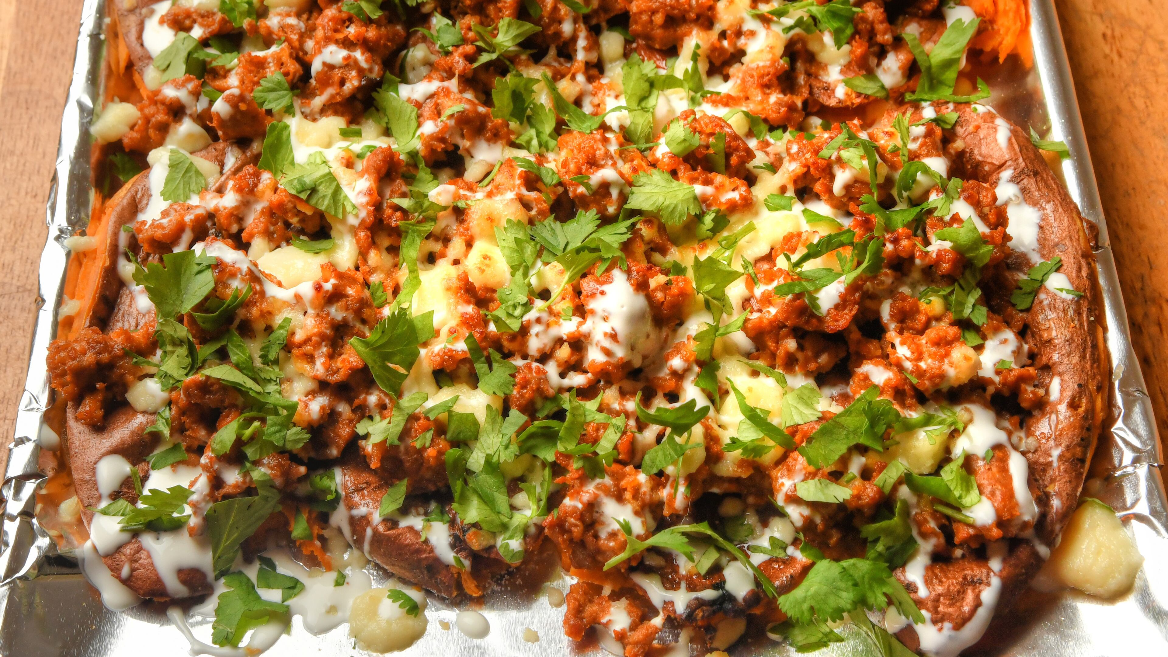 Twice-Baked Chorizo Sweet Potatoes
Chris Hunt for The Atlanta Journal-Constitution