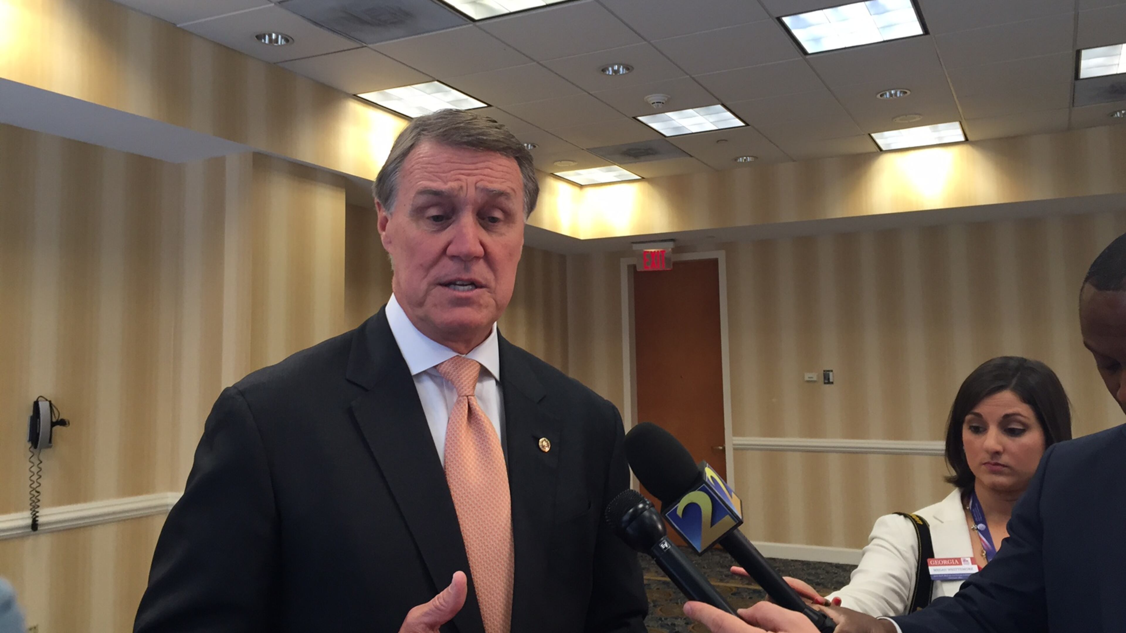 Sen. David Perdue in Cleveland. Erica Hernandez/AJC photo.