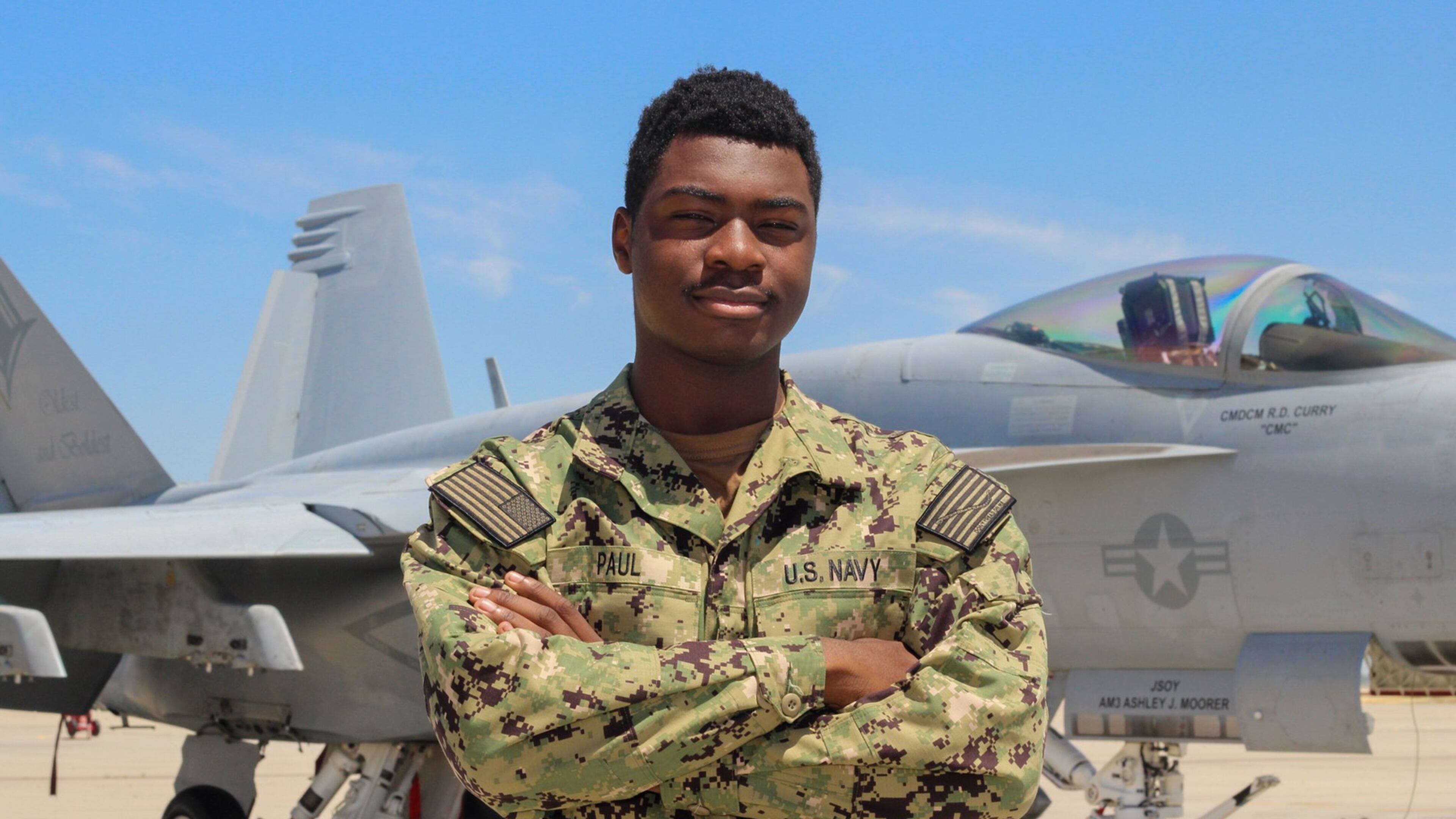 Airman Rivaldo Paul, a 2017 Osborne High School graduate and Marietta native is currently serving with a U.S. Navy strike fighter squadron which flies one of the world s most advanced warplanes. He is an aircrew survival equipmentman with the Tophatters of VFA 14, which operates out of Naval Air Station Lemoore. A Navy aircrew survival equipmentman is responsible for making sure the pilots gear is ready for them to fly with and safe for missions.