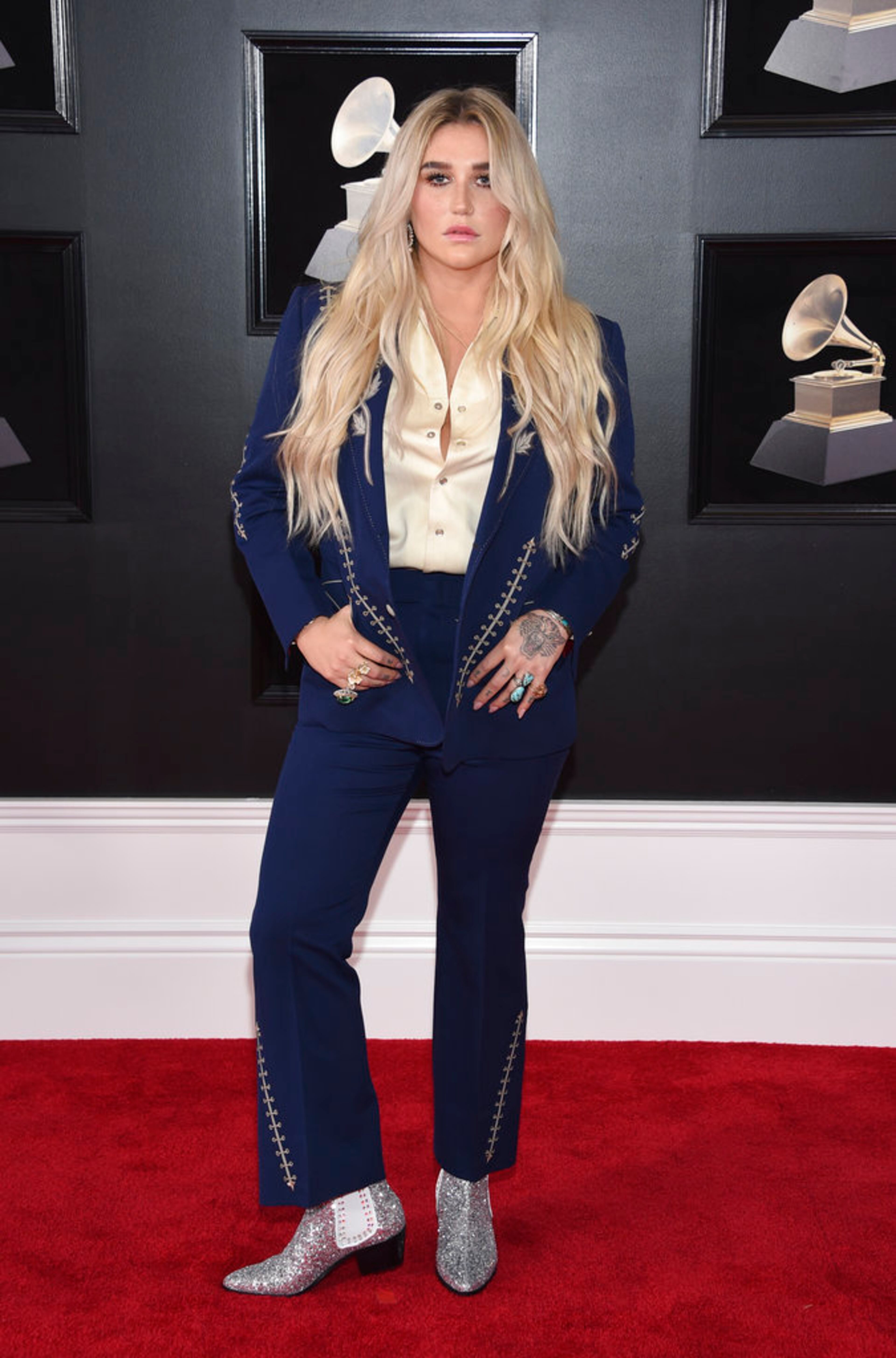 Kesha arrives at the 60th annual Grammy Awards at Madison Square Garden on Sunday, Jan. 28, 2018, in New York. (Photo by Evan Agostini/Invision/AP)