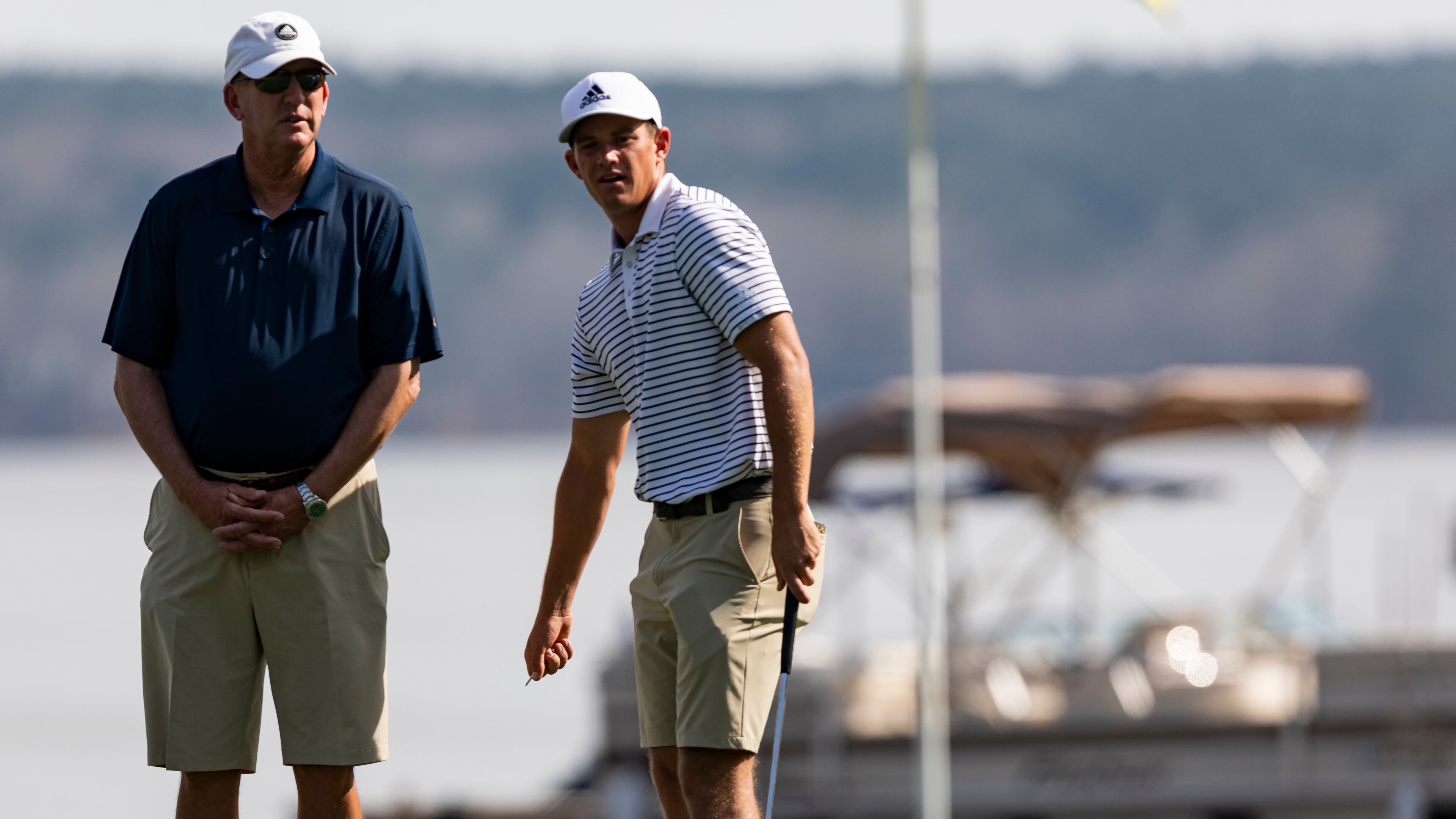 Bruce Heppler (left) and Noah Norton during the Linger Longer Invitational, March 12, 2021, at Great Waters Course in Eatonton. (Georgia Tech Athletics)