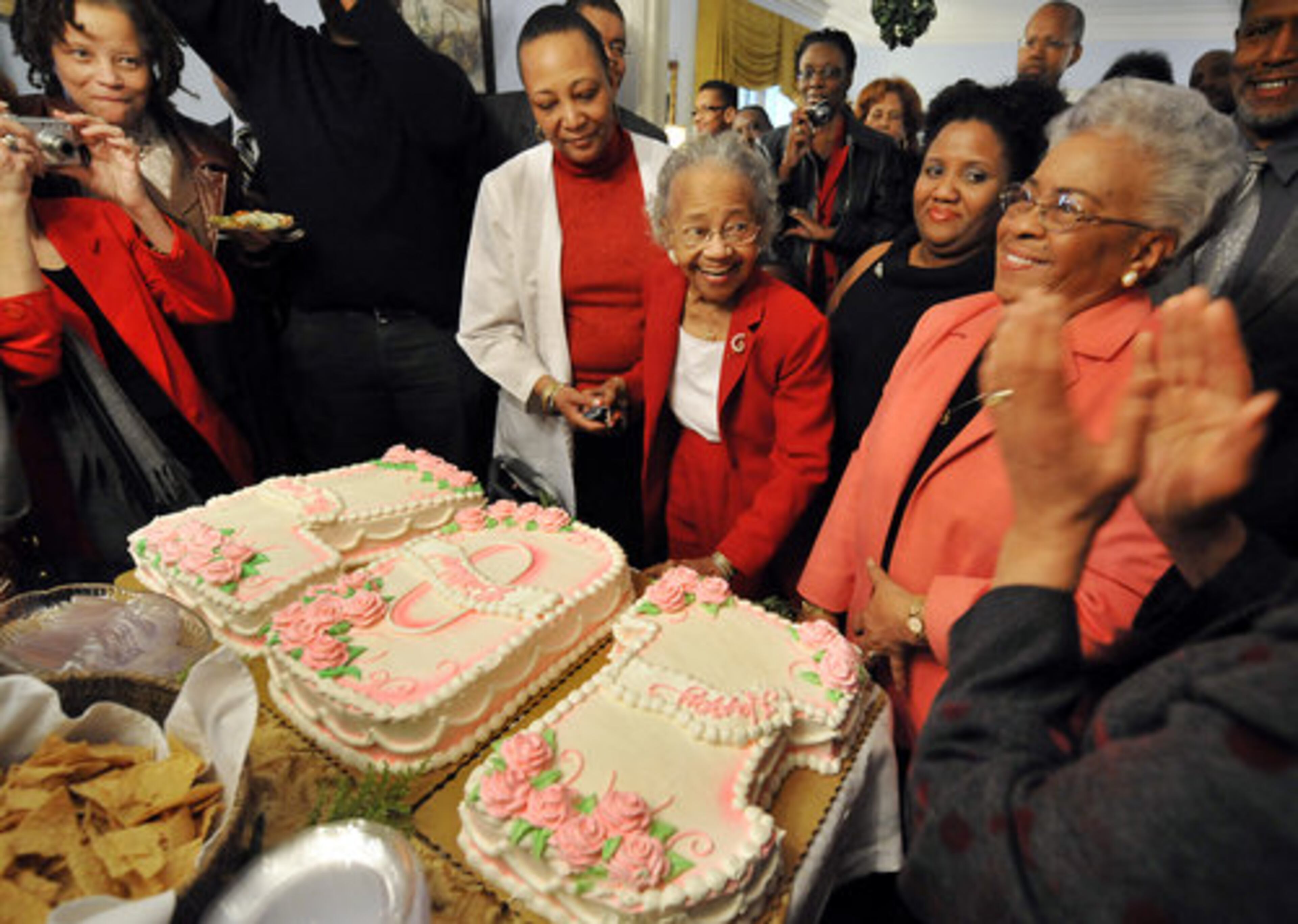 Cooper turned 107 on Jan. 9, 2009, and, at her party two days later, was dealing with a crush of well-wishers.