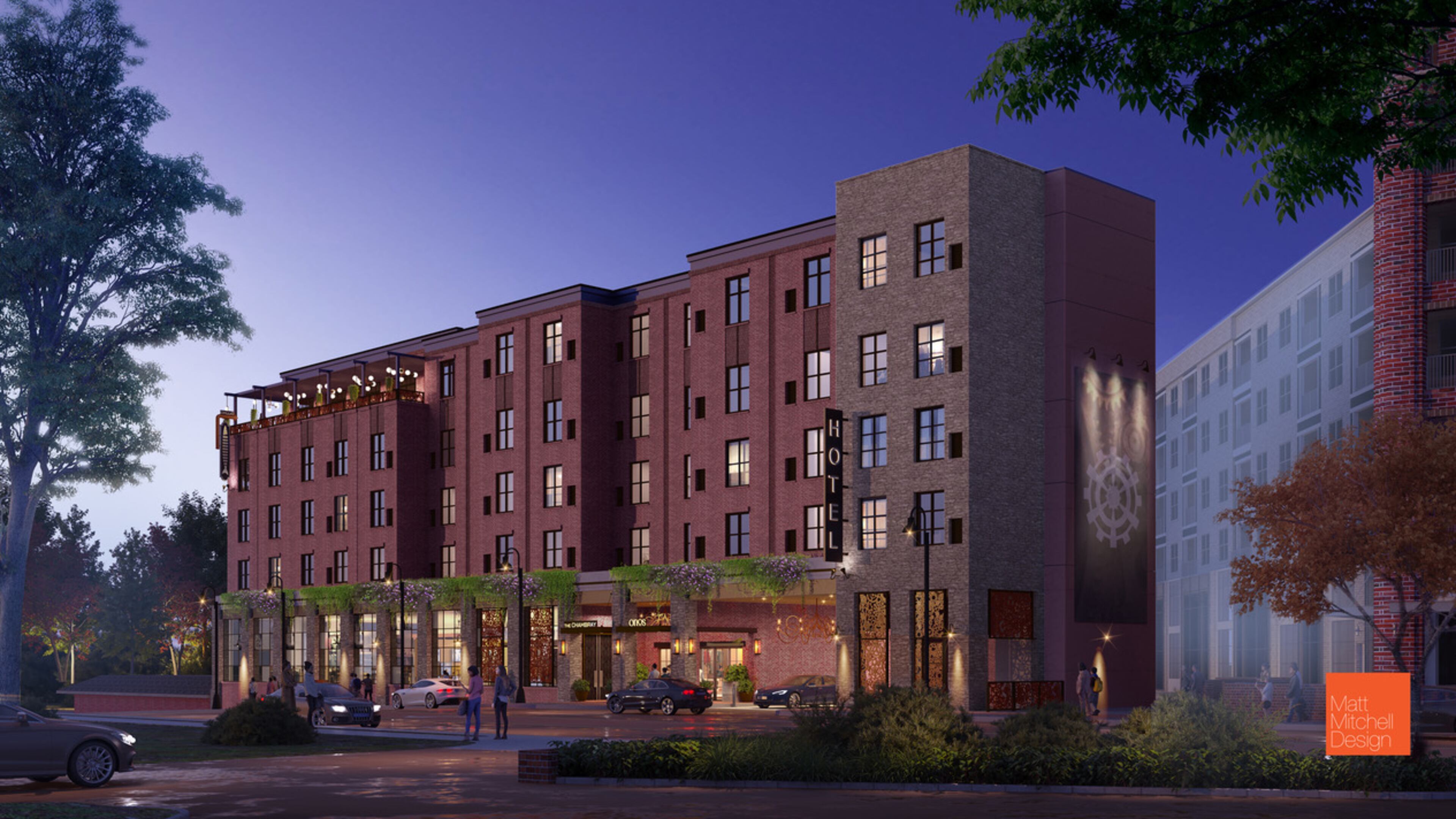 Swinerton commercial construction company will build The Chambray Hotel, a 125-room property located at Alpharetta Highway and Frasier Street, a statement said. Courtesy Swinerton