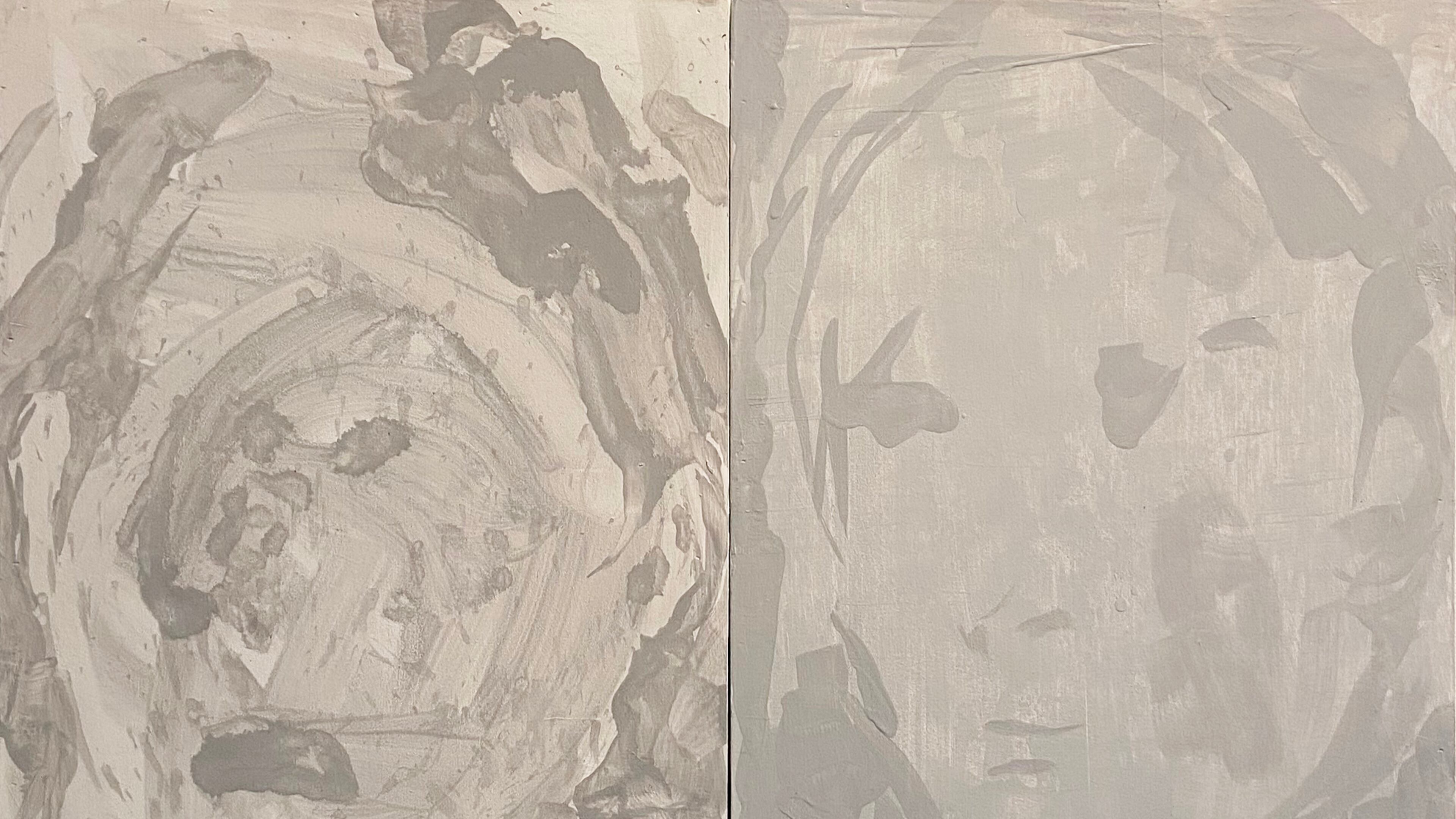 "Untitled (Diptych)" (2020) oil on board.
Courtesy of Sandler Hudson Gallery