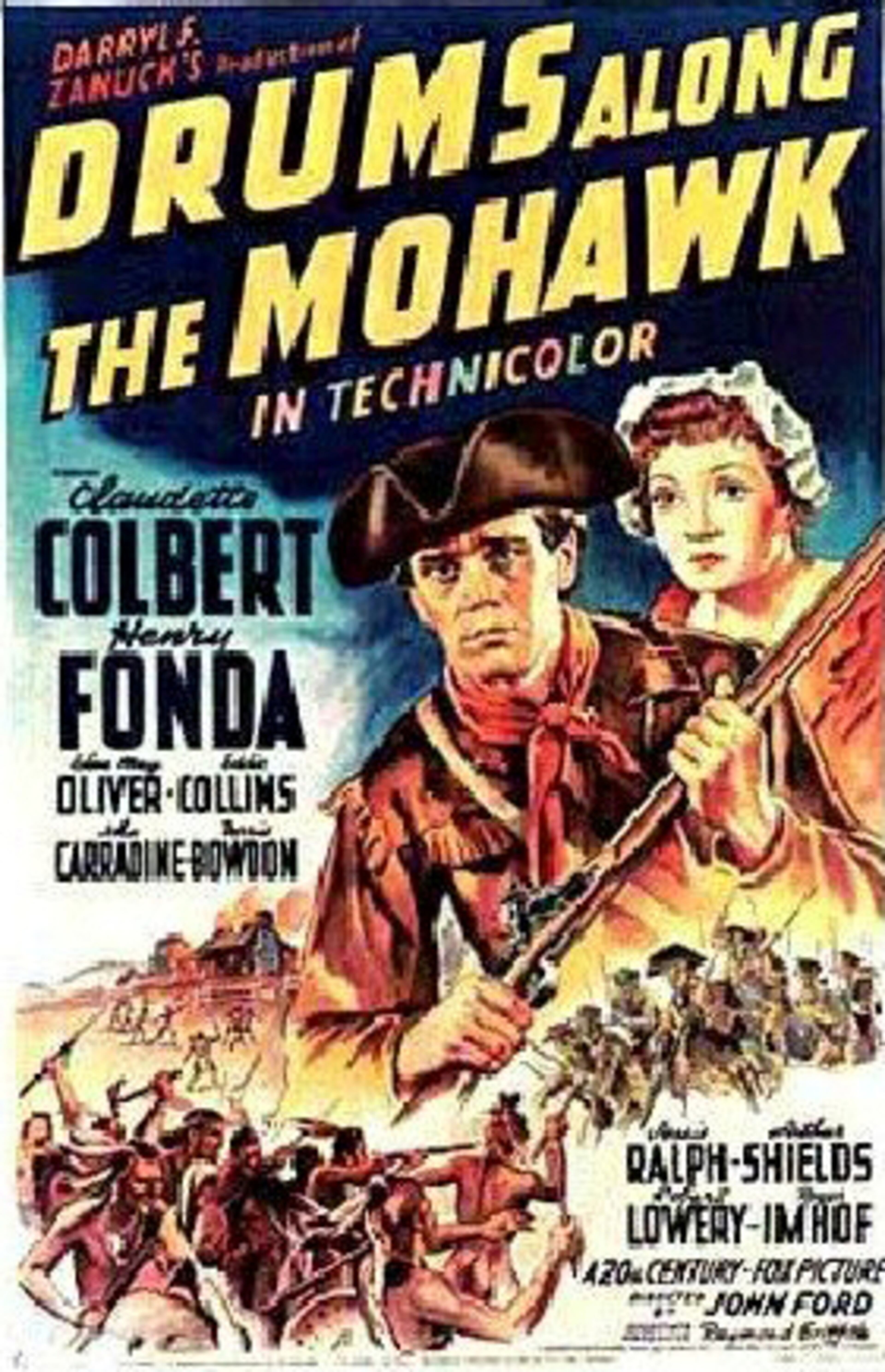 HENRY FONDA, "Drums Along the Mohawk" (1939): I was once wee and in those years probably watched this 18th-century historic drama five times. It crackles with danger, adventure and Fonda's heroic run to seek help for settlers under siege in their fort.