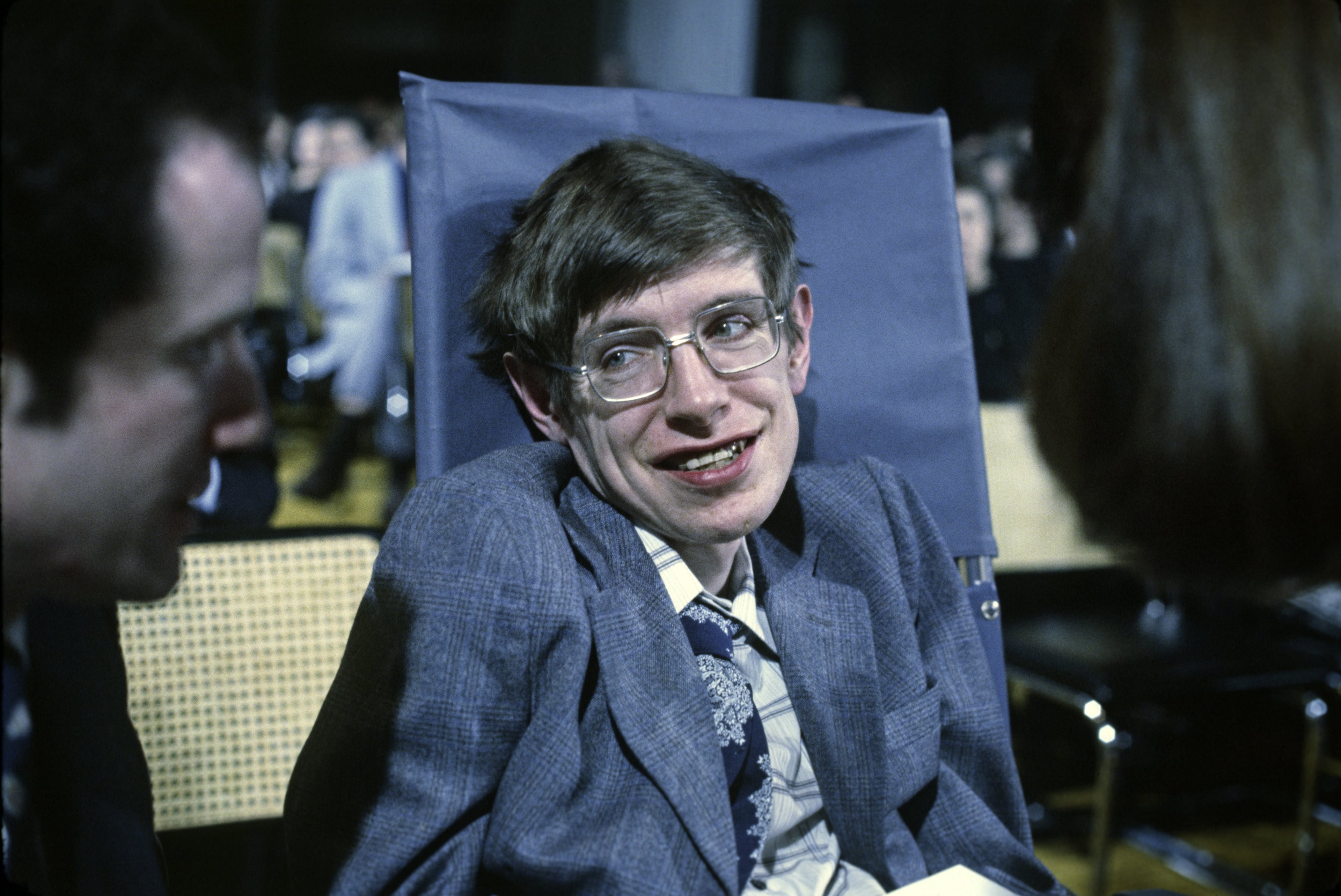 PRINCETON, NJ - OCTOBER 10: Cosmologist Stephen Hawking on October 10, 1979 in Princeton, New Jersey. (Photo by Santi Visalli/Getty Images)