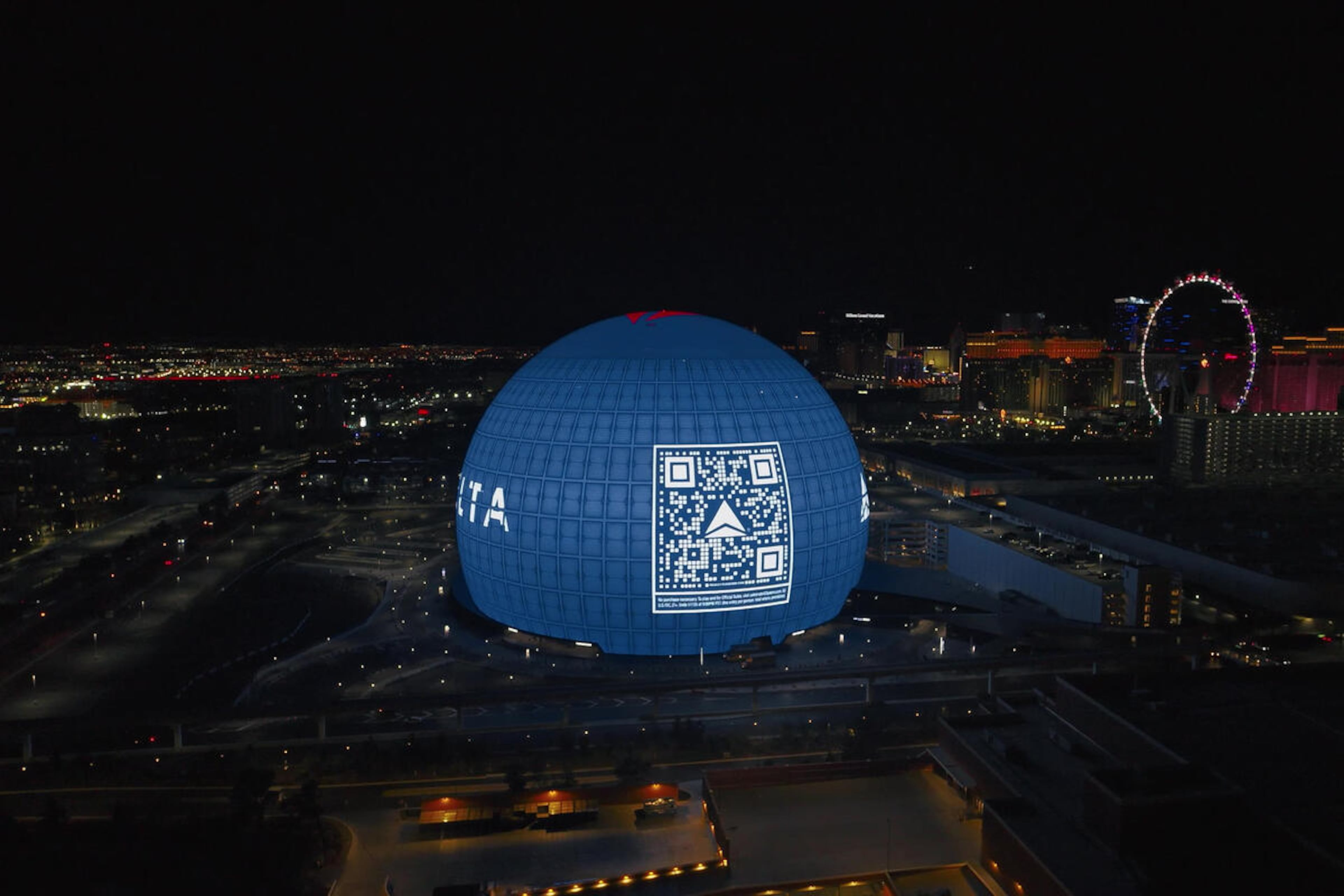 Delta hosted a keynote presentation at Sphere in Las Vegas during CES on January 7, 2025. Source: Delta