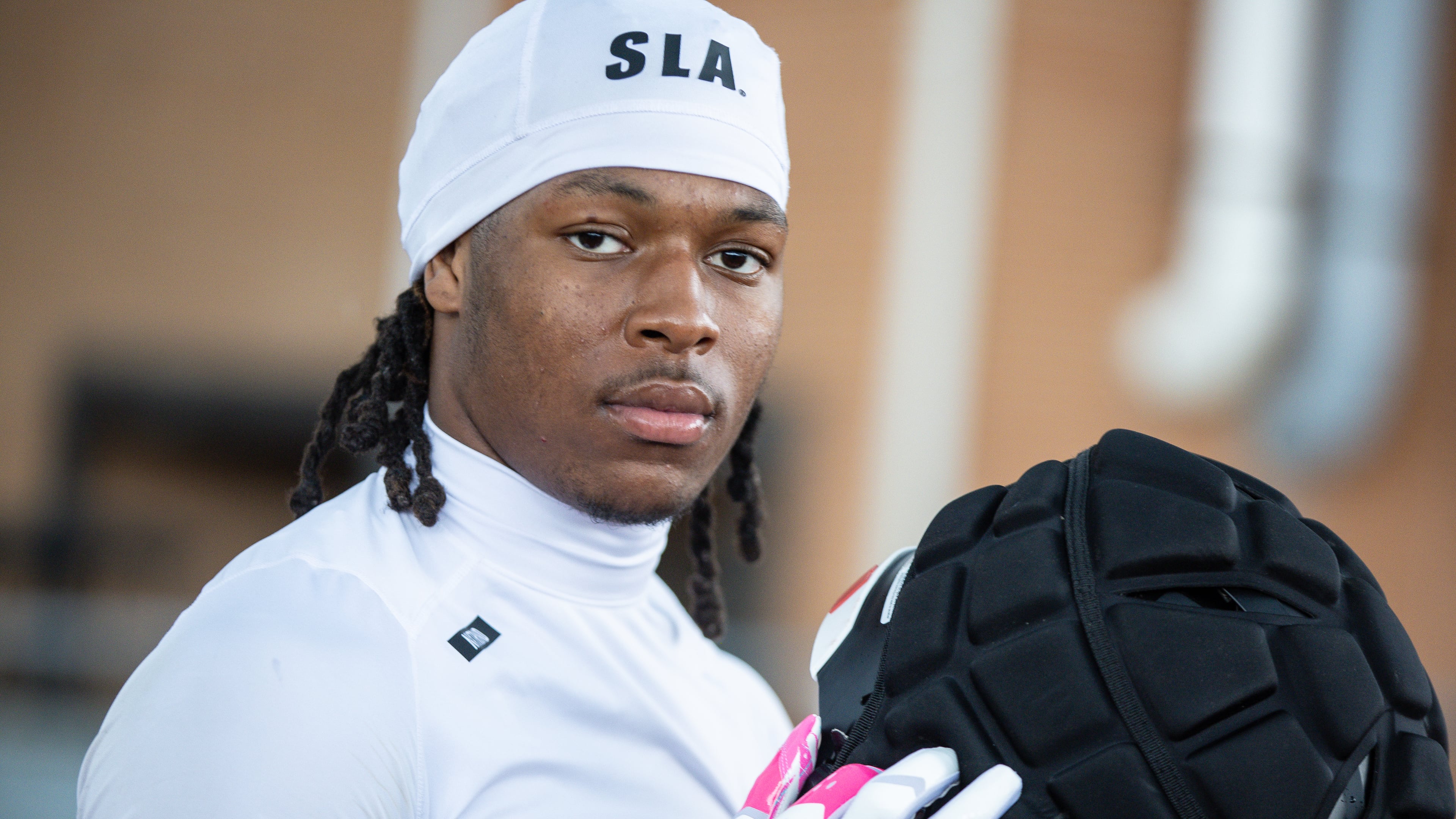 Four-star safety Ta'Shawn Poole was a 2026 Under Armour All-American after his junior season. The Howard High star will make his college decision Friday. (Jeff Sentell/DawgNation)