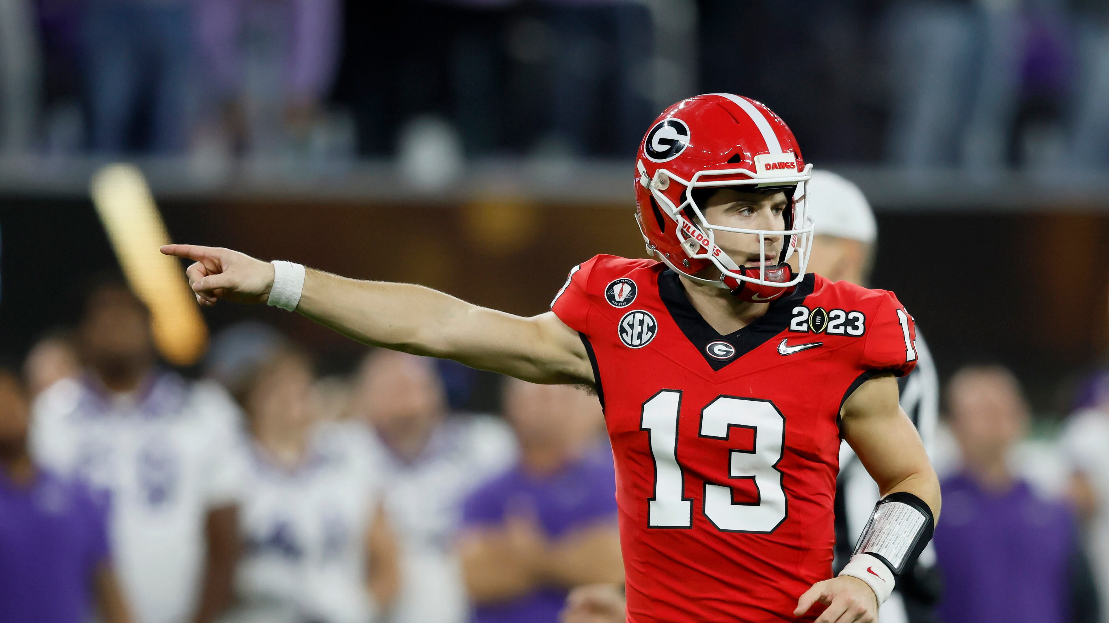 Former Georgia quarterback Stetson Bennett hid behind a brick wall when approached by police prior to his arrest on charges of public intoxication in Dallas, Texas, in January, according to the incident report released Wednesday. (Jason Getz file photo / Jason.Getz@ajc.com)