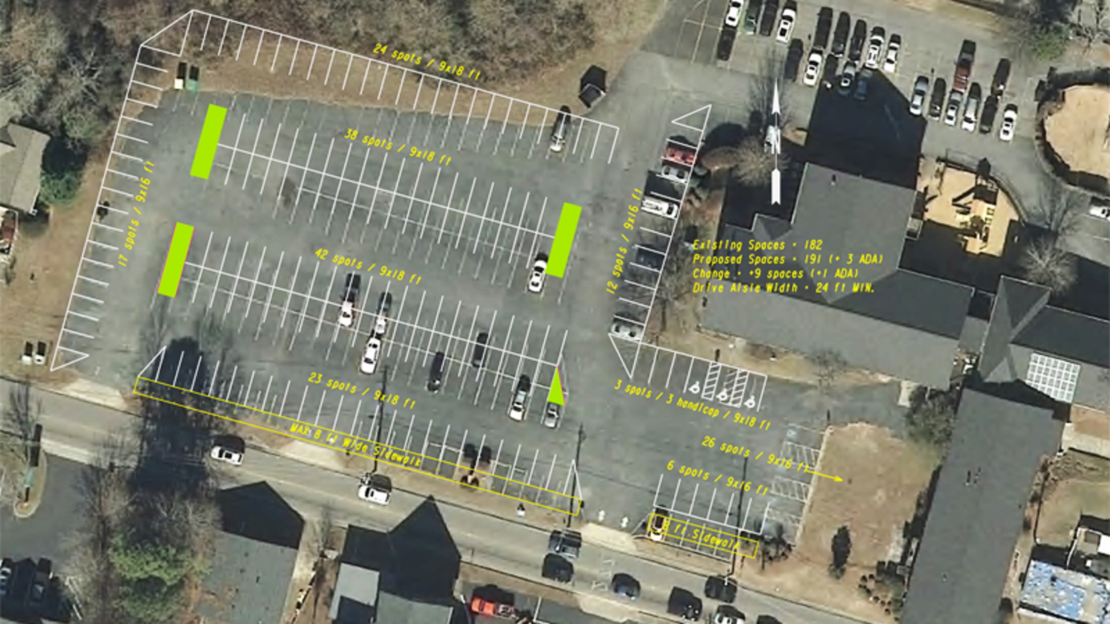 Woodstock’s primary downtown parking lot will be repaired, resurfaced and given such amenities as new lighting, sidewalks and planters as part of a $260,000 renovation. CITY OF WOODSTOCK