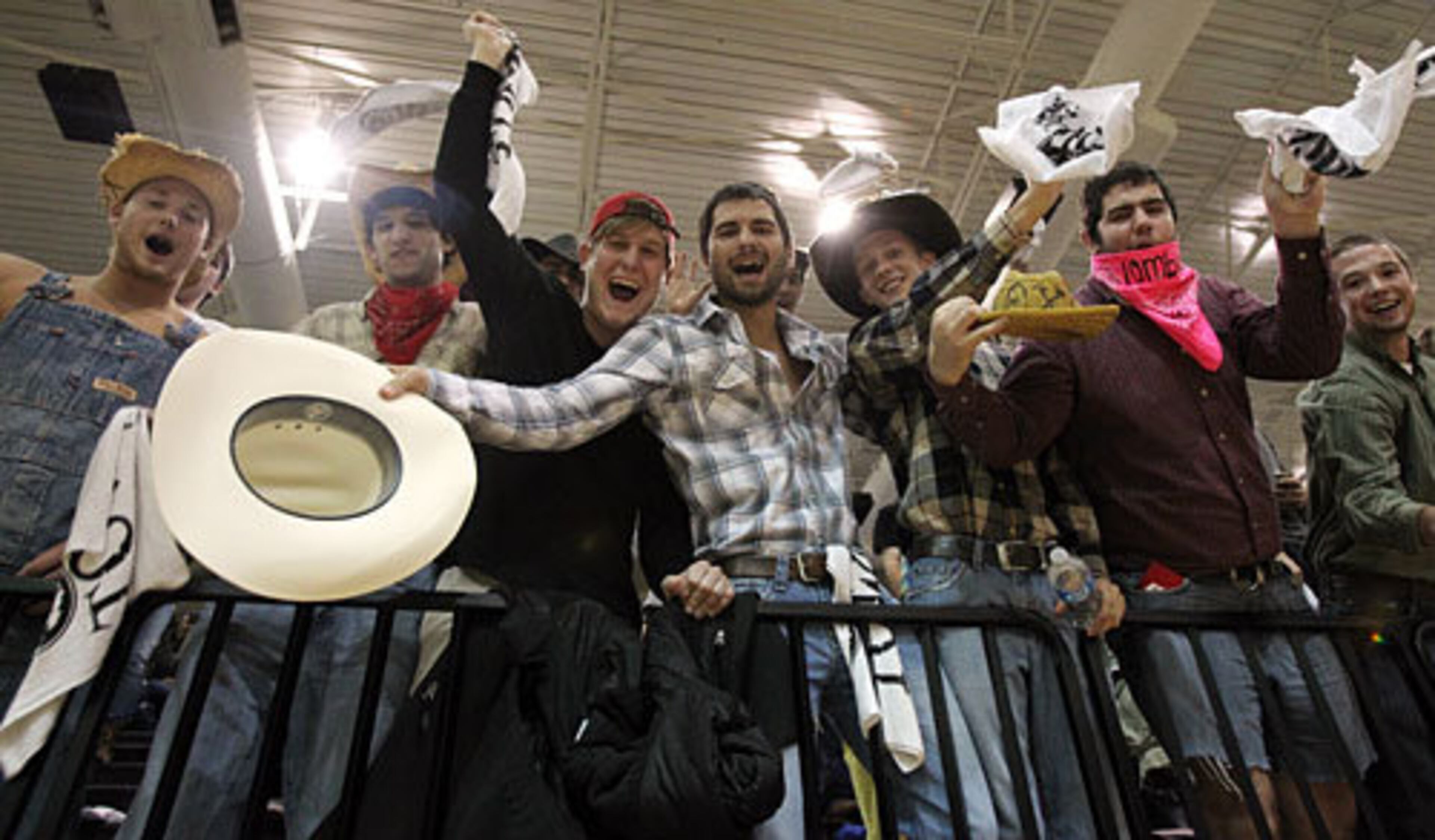 The "Theta Chi Cowboys" help cheer the Owls on to an upset victory over the Georgia Tech Yellow Jackets at Kennesaw State University.