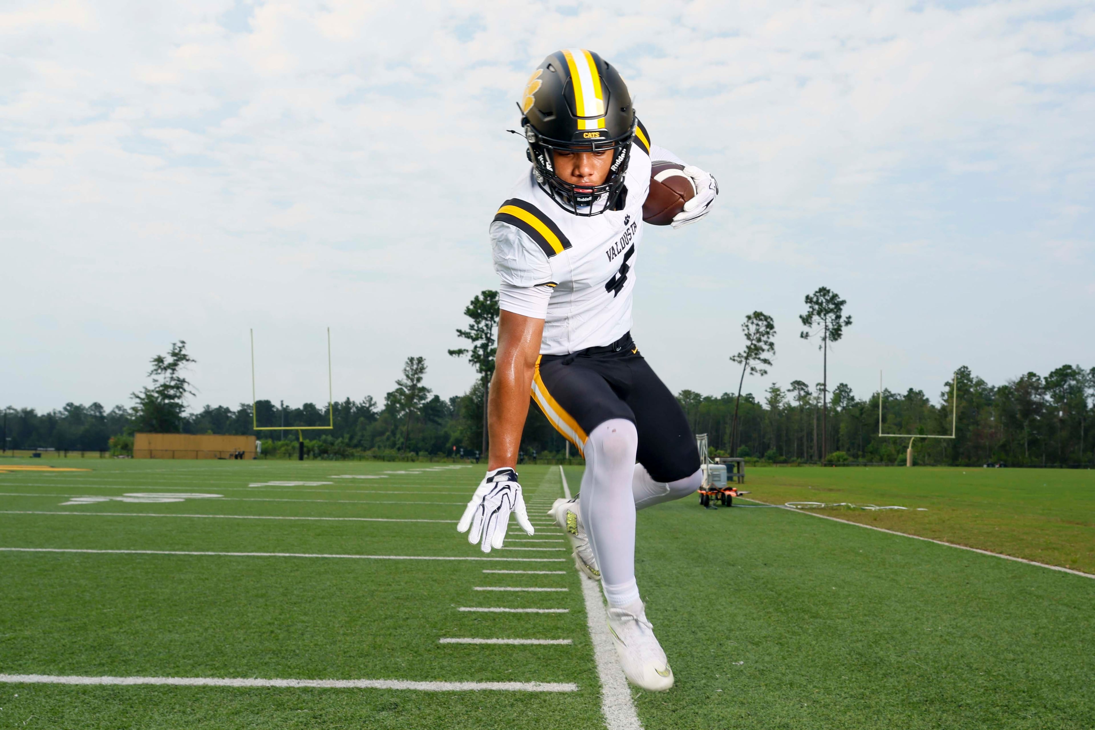 2026 AJC Super 11 Valdosta Marquis Fennell, a running back committed to Stanford University, poses for a portrait at Valdosta High School on Wednesday, July 29, 2026, in Valdosta, GA. (Miguel Martinez/AJC)