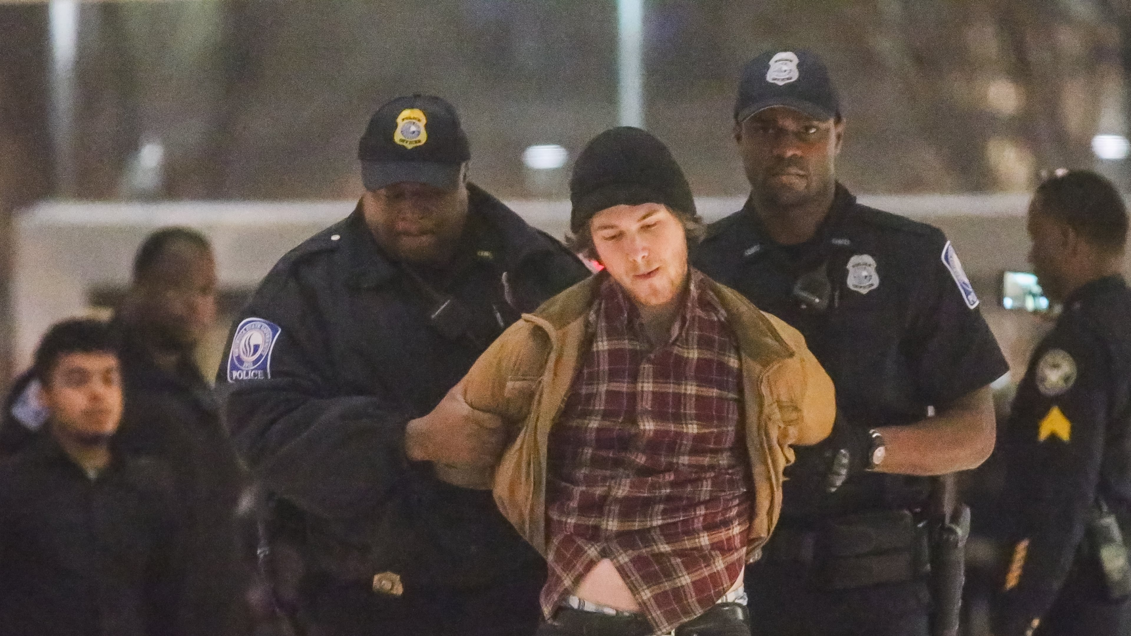 Cole Rainey-Slavick, a student at Bard College, was one of eight protesters arrested Tuesday. JOHN SPINK/ JSPINK@AJC.COM