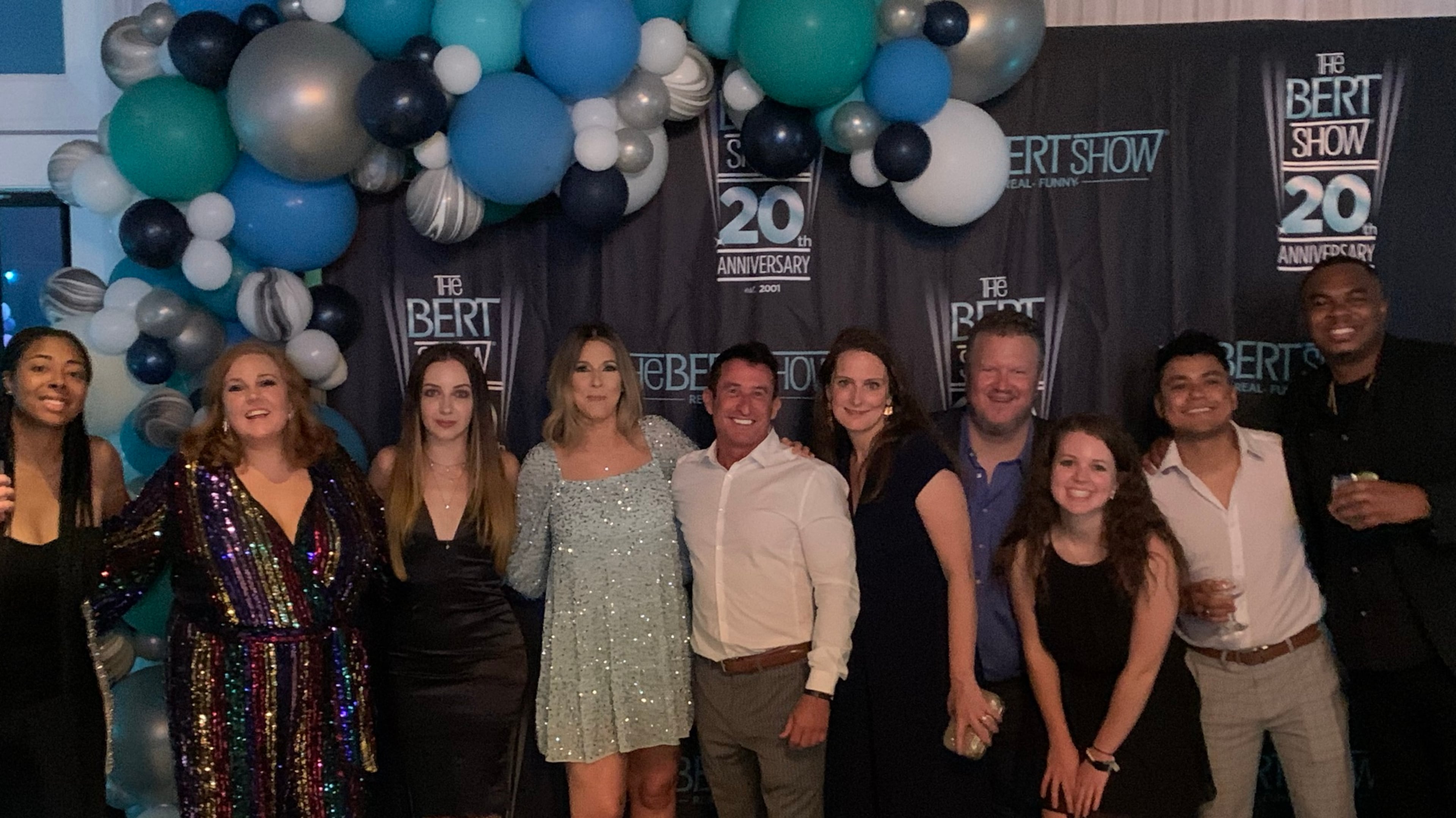 The primary cast of the Bert Show at 5 Church in Midtown on July 17, 2021. RODNEY HO/rho@ajc.com