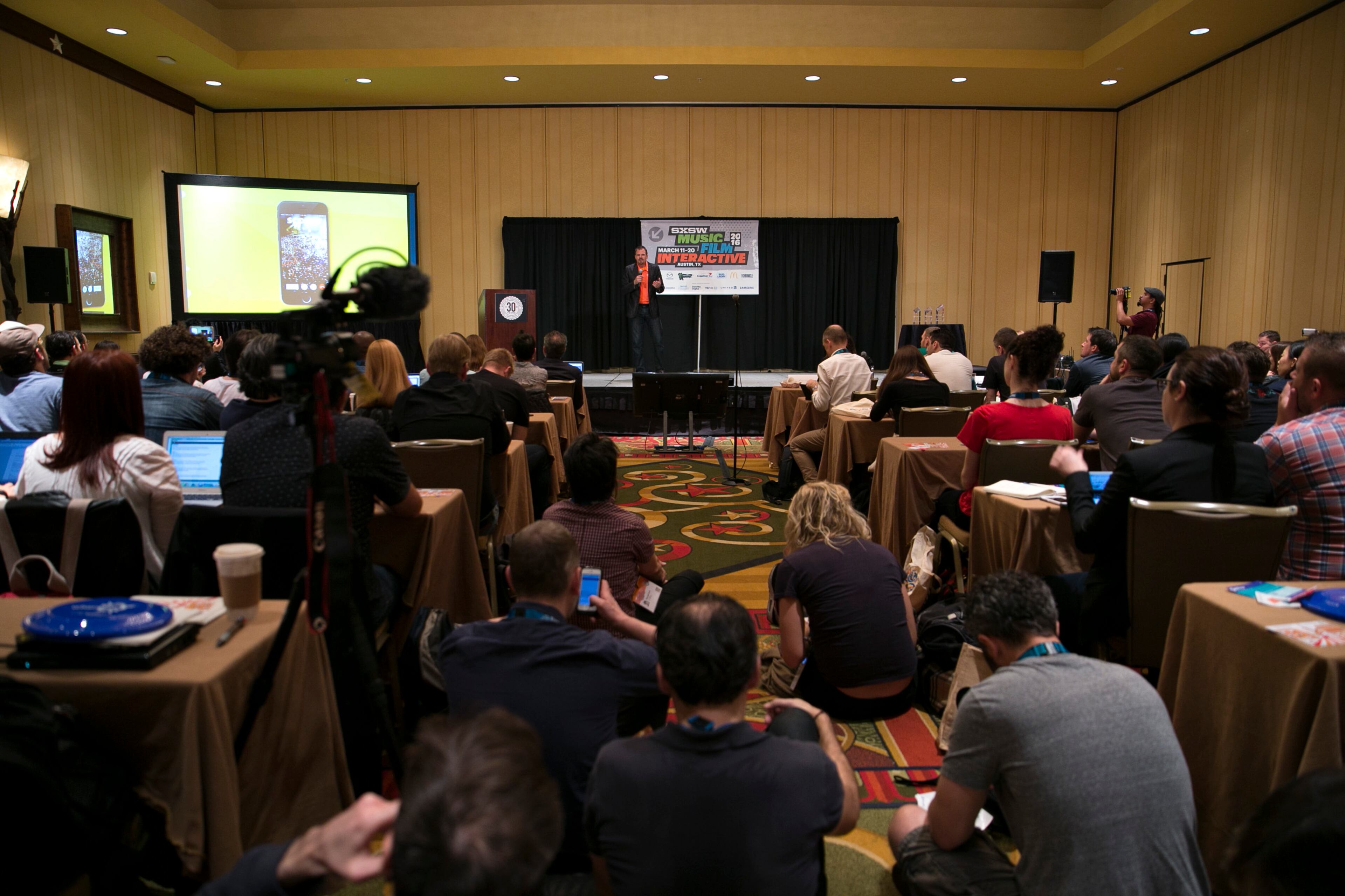 Robert Christin Minson, of Scoper, does a pitch at Releaseit at SXSW Interactive on Friday, March 11, 2016. Releaseit at SXSW is a pitch competition where companies launching a new product or service during the 2016 SXSW season will present to a panel of industry experts and a winner will be chosen. DEBORAH CANNON / AMERICAN-STATESMAN