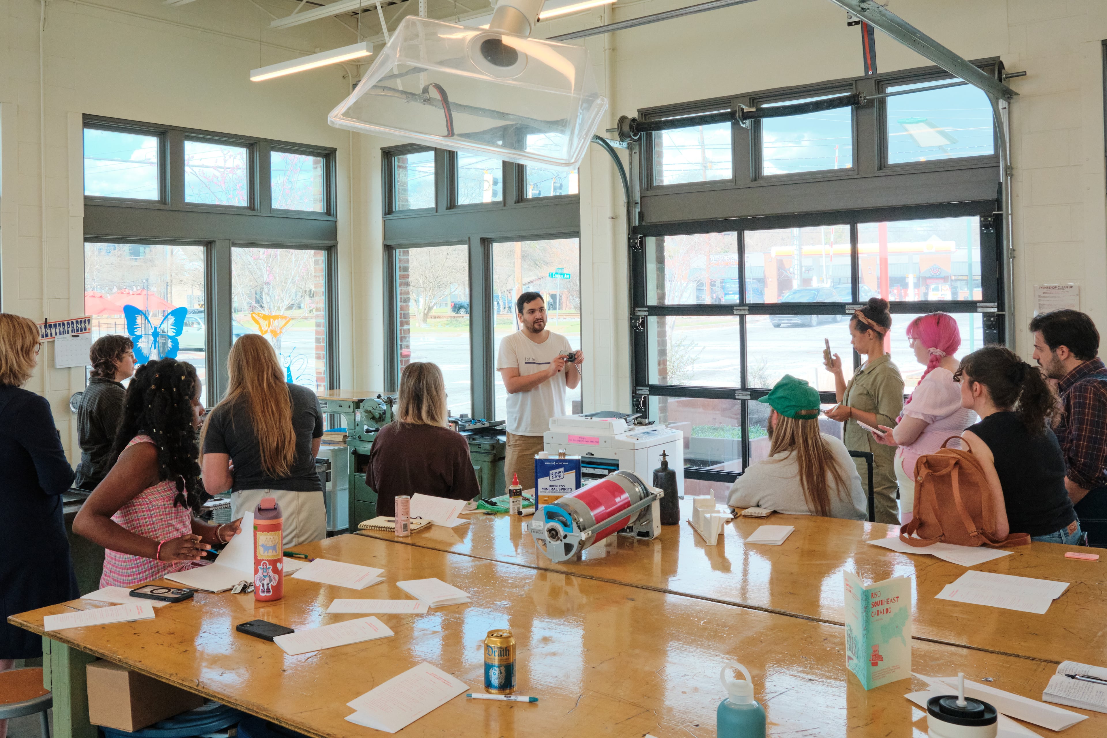 A recent Risograph workshop at Atlanta Printmakers Studio in Hapeville. (Courtesy of Dyanne Horgan)