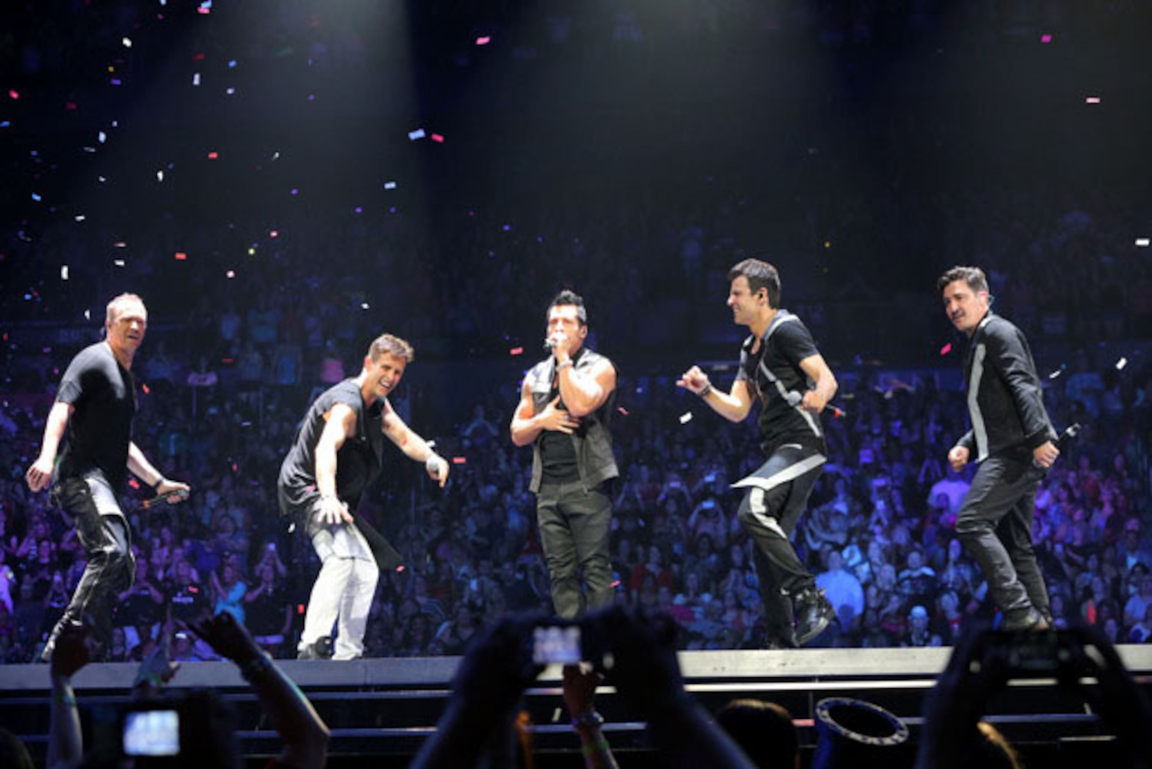 Boy band New Kids on the Block (also initialized as NKOTB) brought their "Main Event" tour to Philips Arena in Atlanta on Saturday, June 6, 2015, with TLC and Nelly as supporting acts. NKOTB were formed in 1984 in Boston by Maurice Starr, who had discovered New Edition, and went on to sell in excess of 80 million records worldwide. Robb D. Cohen/RobbsPhotos.com