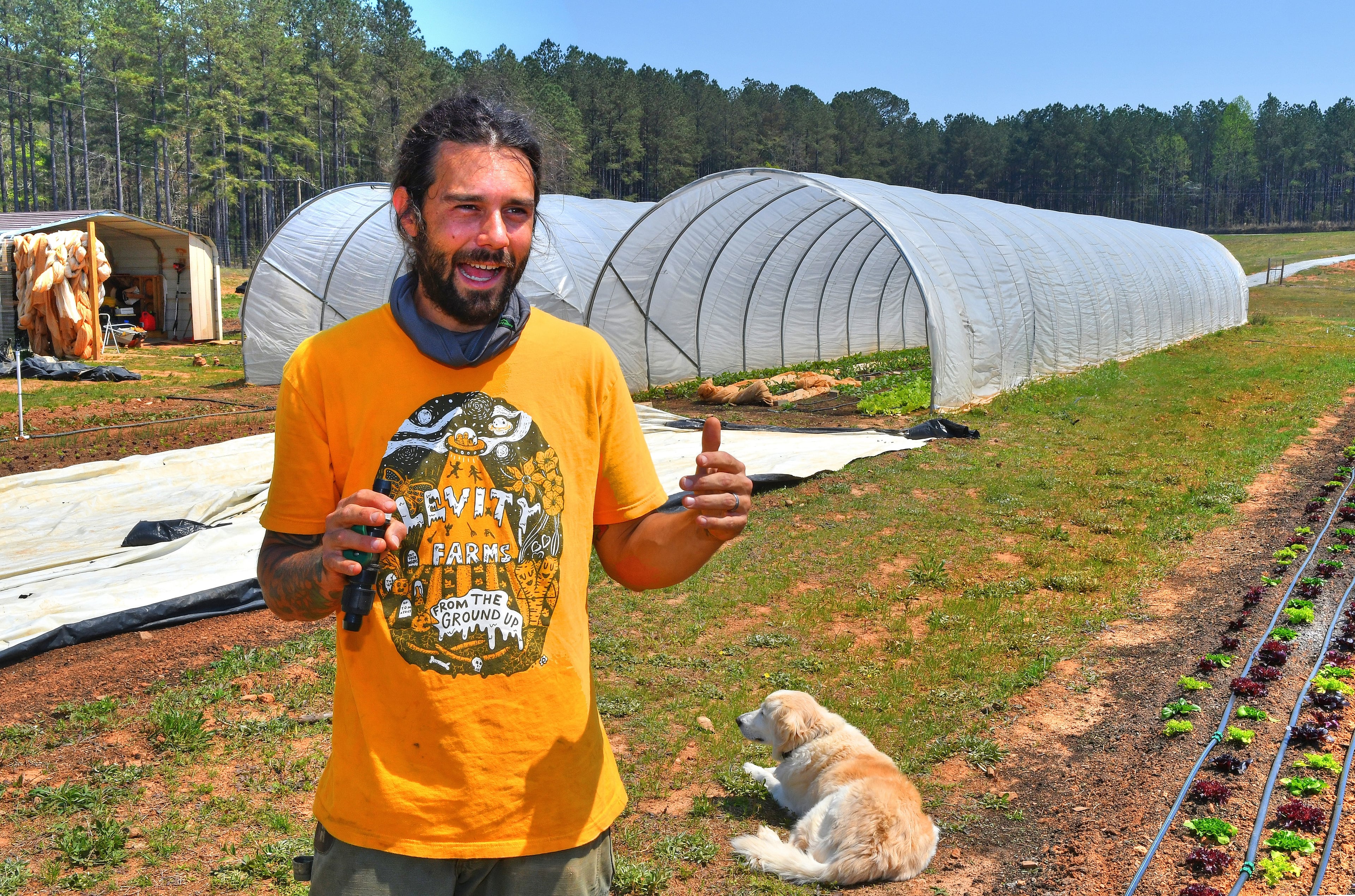 Zach Richards, owner of Levity Farms in Madion, which started in 2015 and sells produce to some of Atlanta's top restaurants. (Chris Hunt for The Atlanta Journal-Constitution)