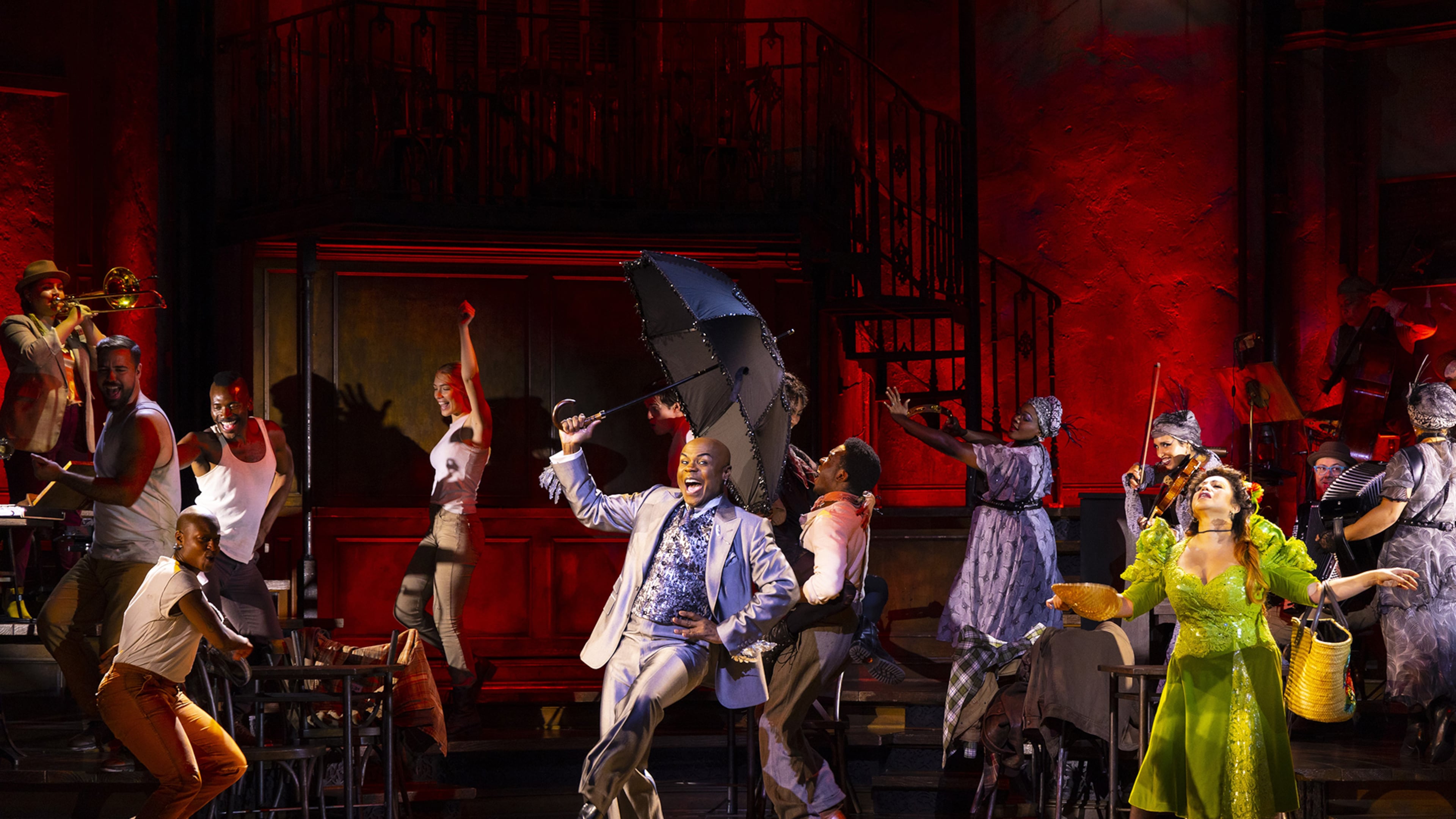 Nathan Lee Graham plays Hermes, the narrator of “Hadestown,” the Broadway musical by Anais Mitchell at the Fox Theatre through Sunday.
(Courtesy of T. Charles Erickson)