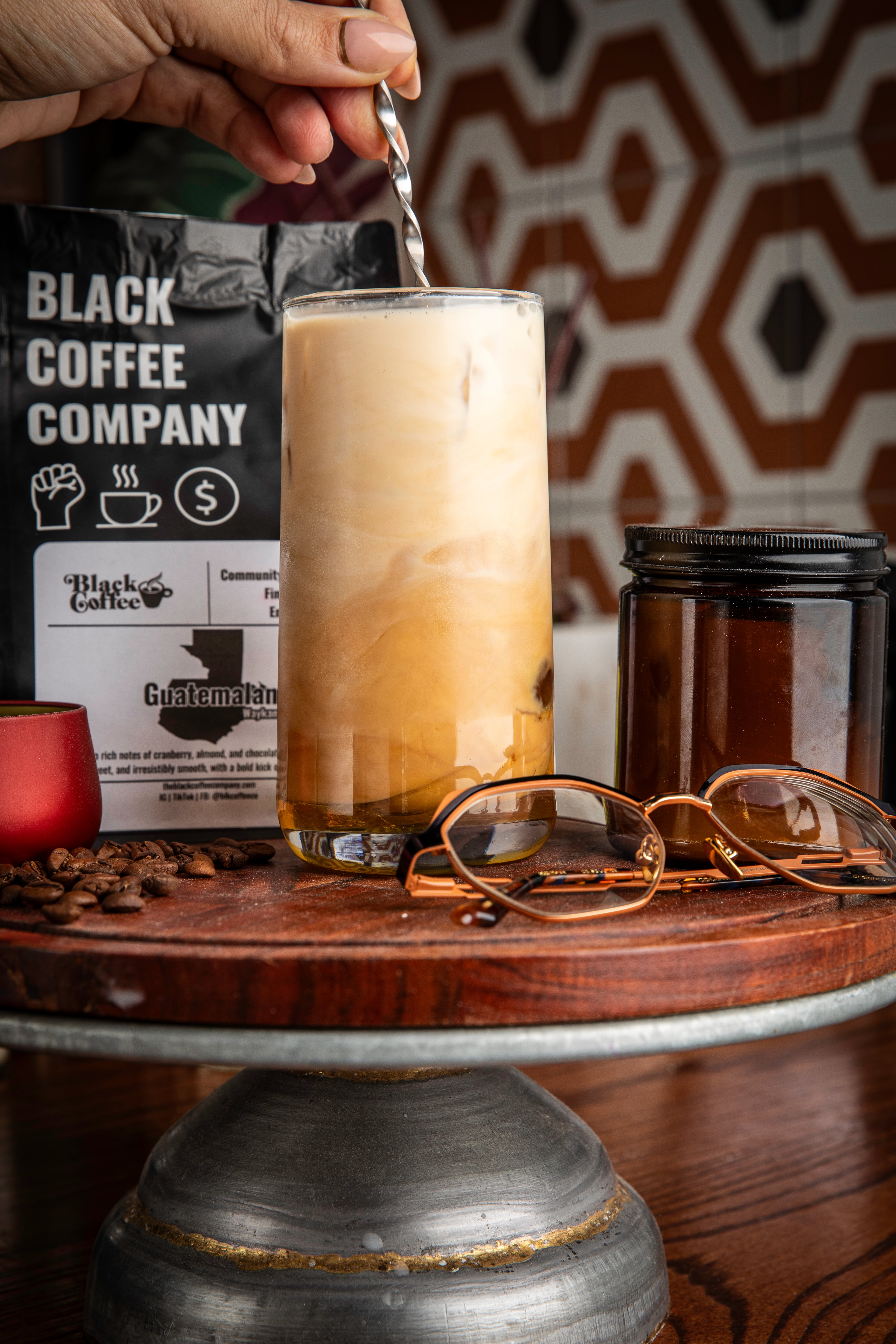 Check out the Light Skin Kiesha from the Black Coffee Company with, a vanilla lavender latte with a honey drizzle. (Courtesy of Madelynne Grace Ross / Bites and Bevs Media)