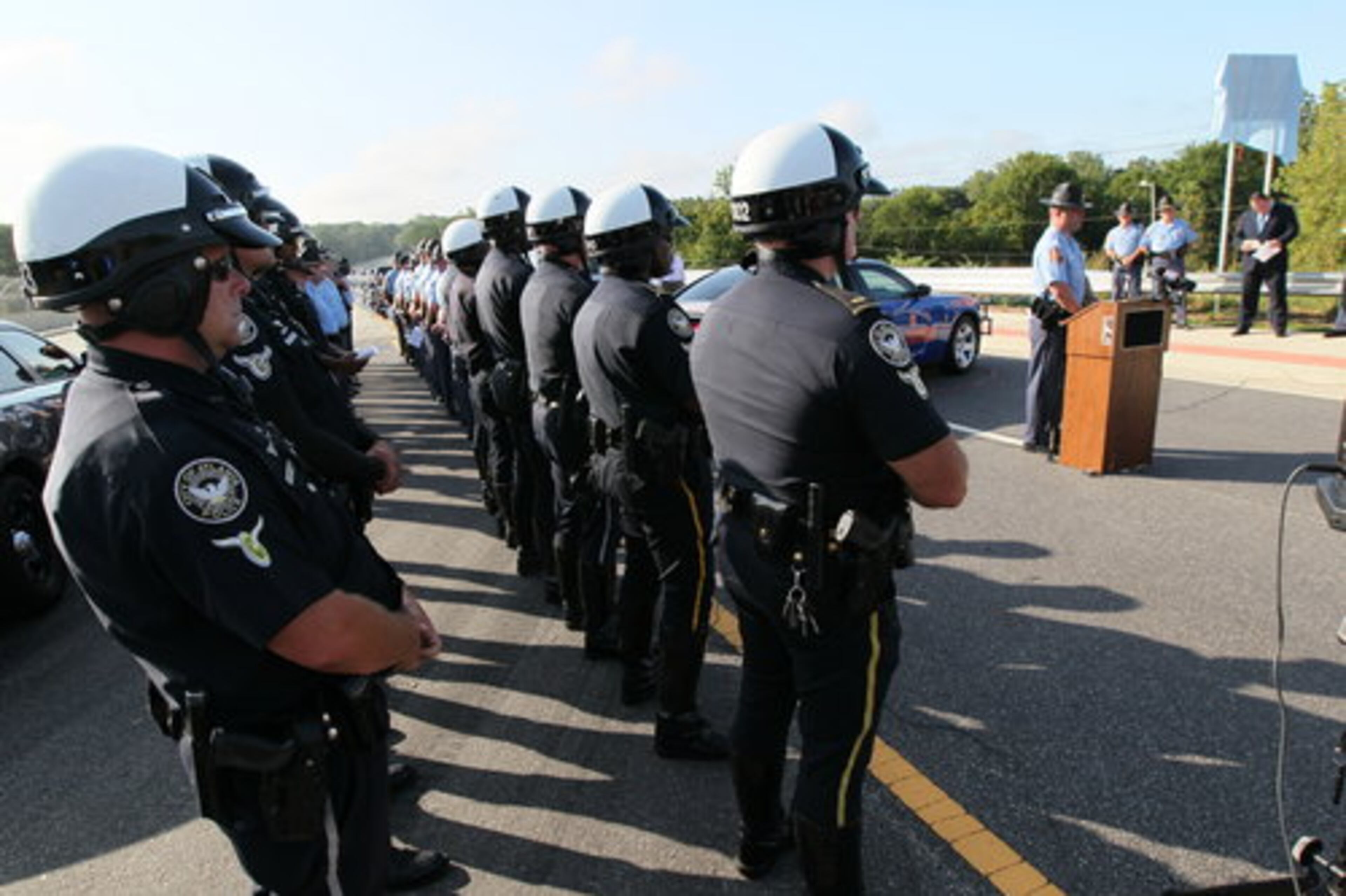 Mark McDonough, commissioner of the Georgia Department of Public Safety, spoke at Wednesday's bridge dedication. Mark McDonough, Commissioner of the Georgia Department of Public Safety, at Wednesday's bridge dedication.