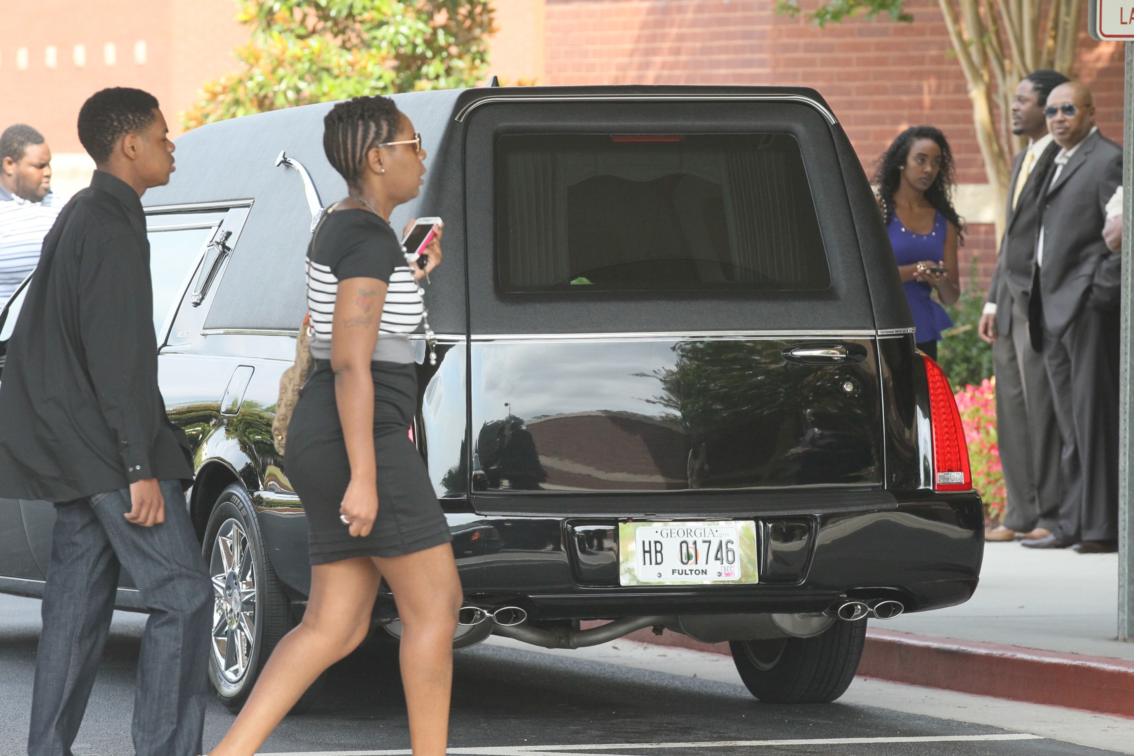 Mourners arrive at the funeral for Creekside High School football player De'Antre Turman who died in a scrimmage Aug. 16.