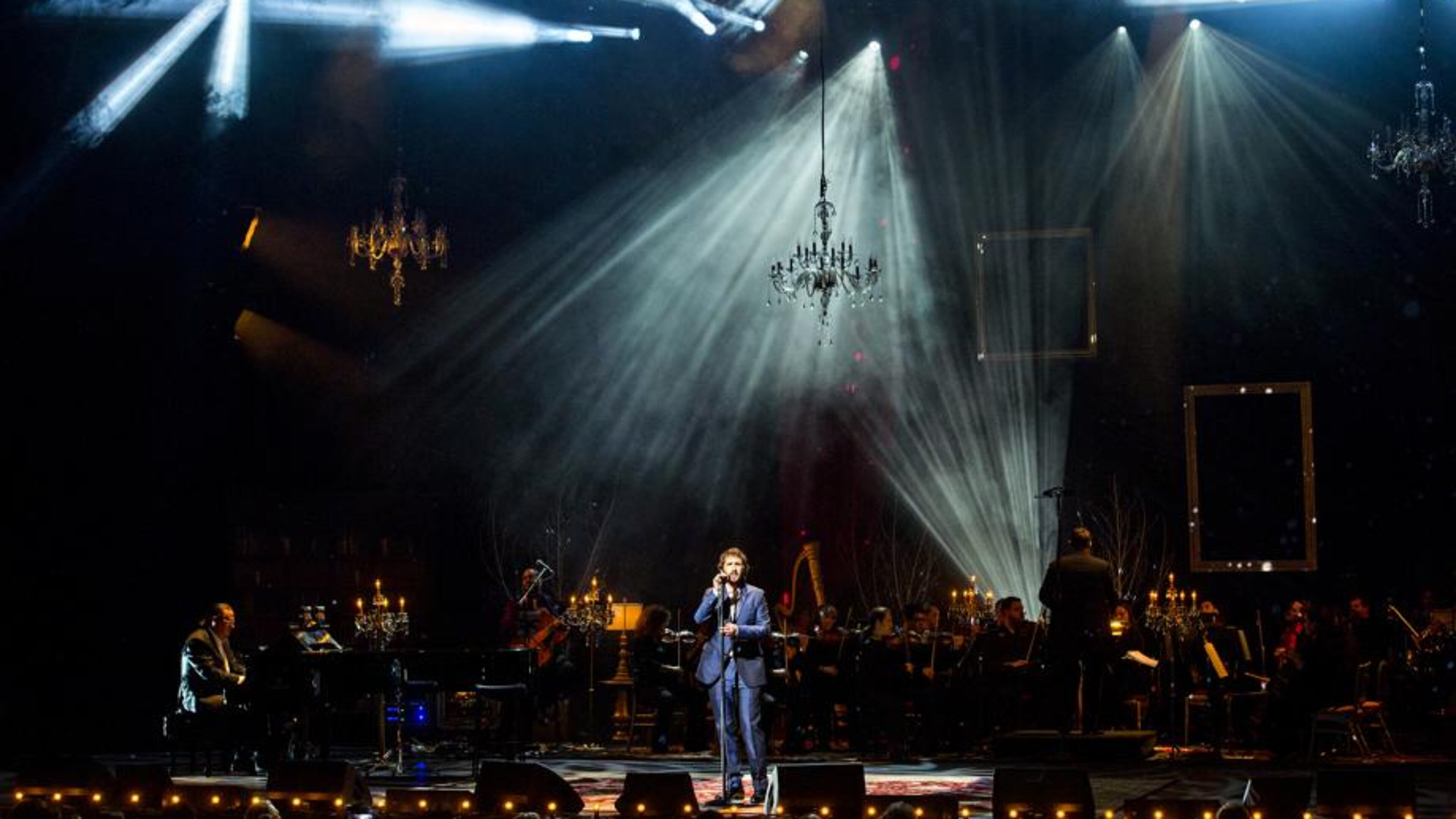 Josh Groban performs at the Cobb Energy Performing Arts Centre. Alpharetta is seeking potential development partners for its own performing arts venue. AJC FILE