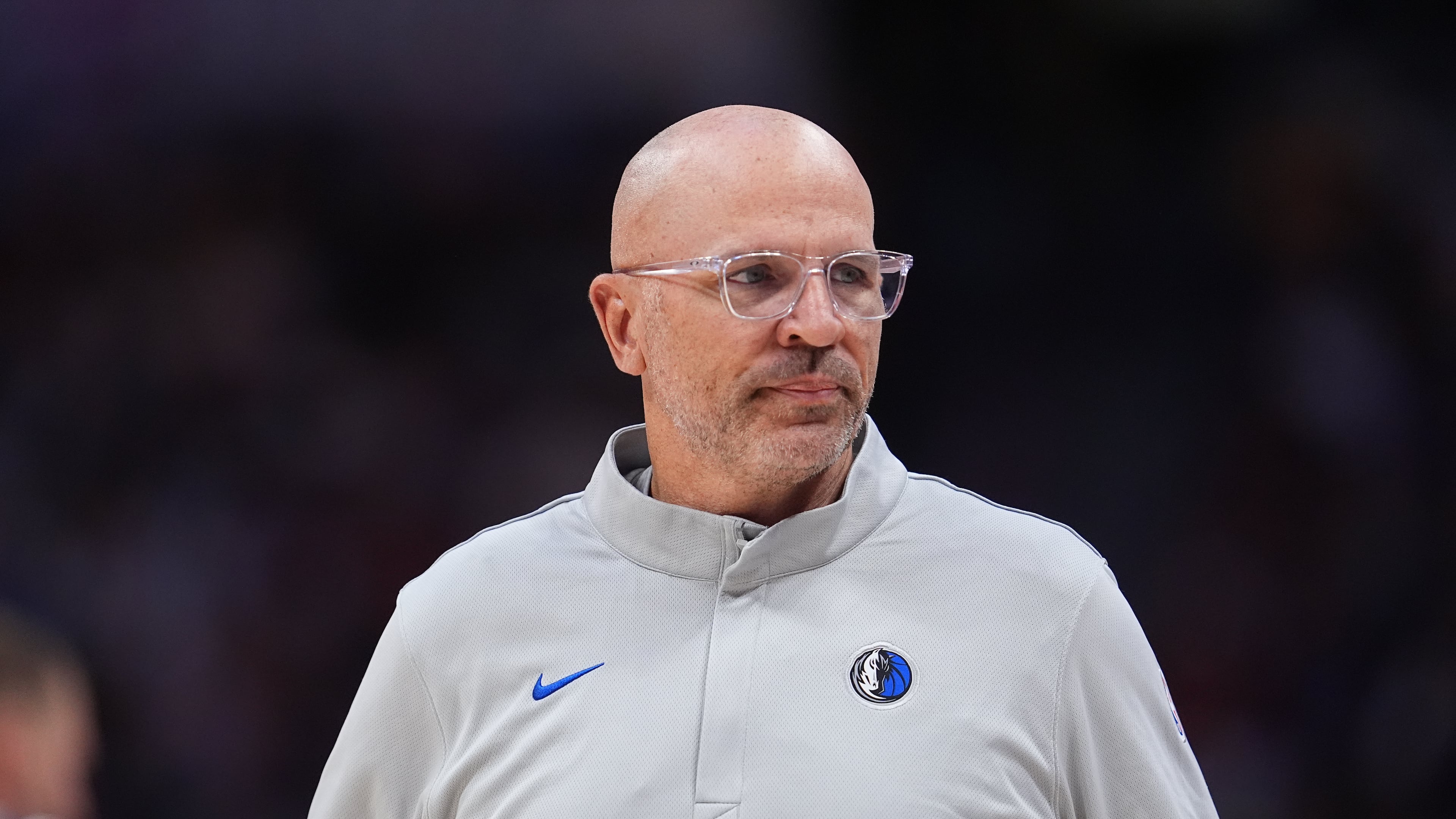 FILE - Dallas Mavericks head coach Jason Kidd is seen in the first half of an NBA basketball game, March 25, 2026, in Denver. (AP Photo/David Zalubowski, File)