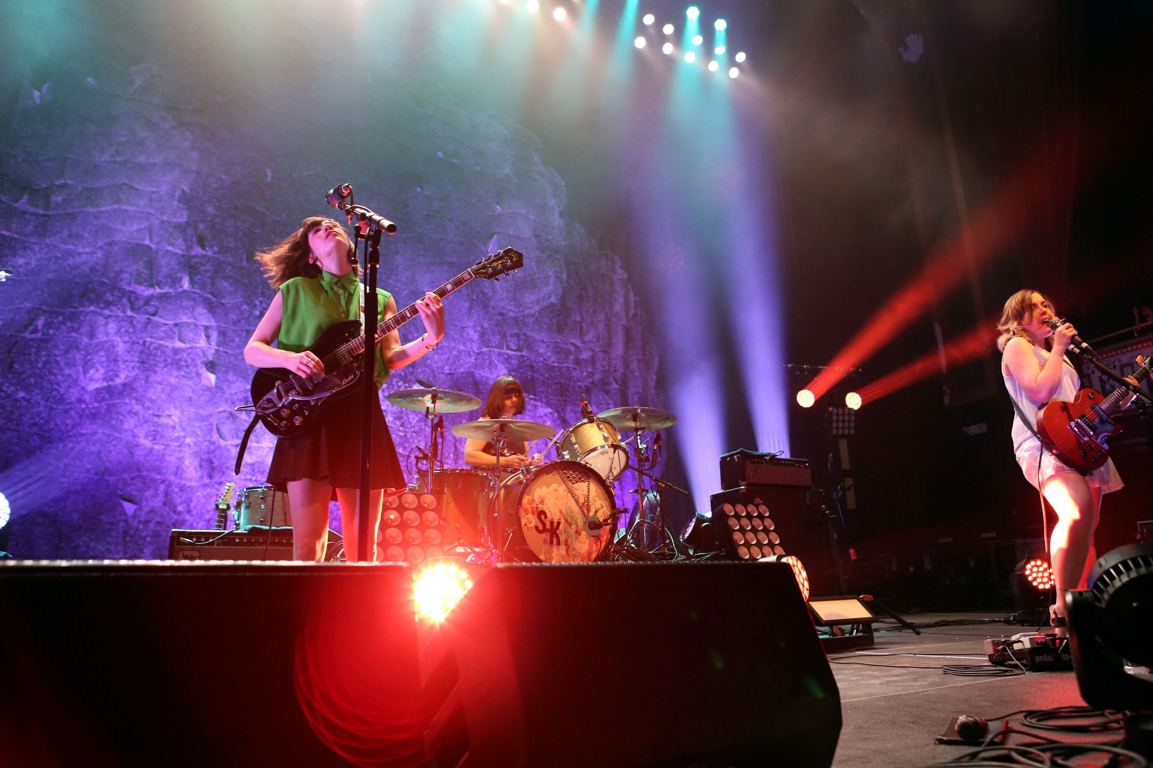 Indie-punk rockers Sleater-Kinney, touring for the first time since 2006, packed a sold-out Tabernacle Tabernacle in Atlanta Tuesday, April 21, 2015. The band's lineup features Corin Tucker (vocals and guitar), Carrie Brownstein (bass and vocals), and Janet Weiss (drums). Robb D. Cohen/RobbsPhotos.com