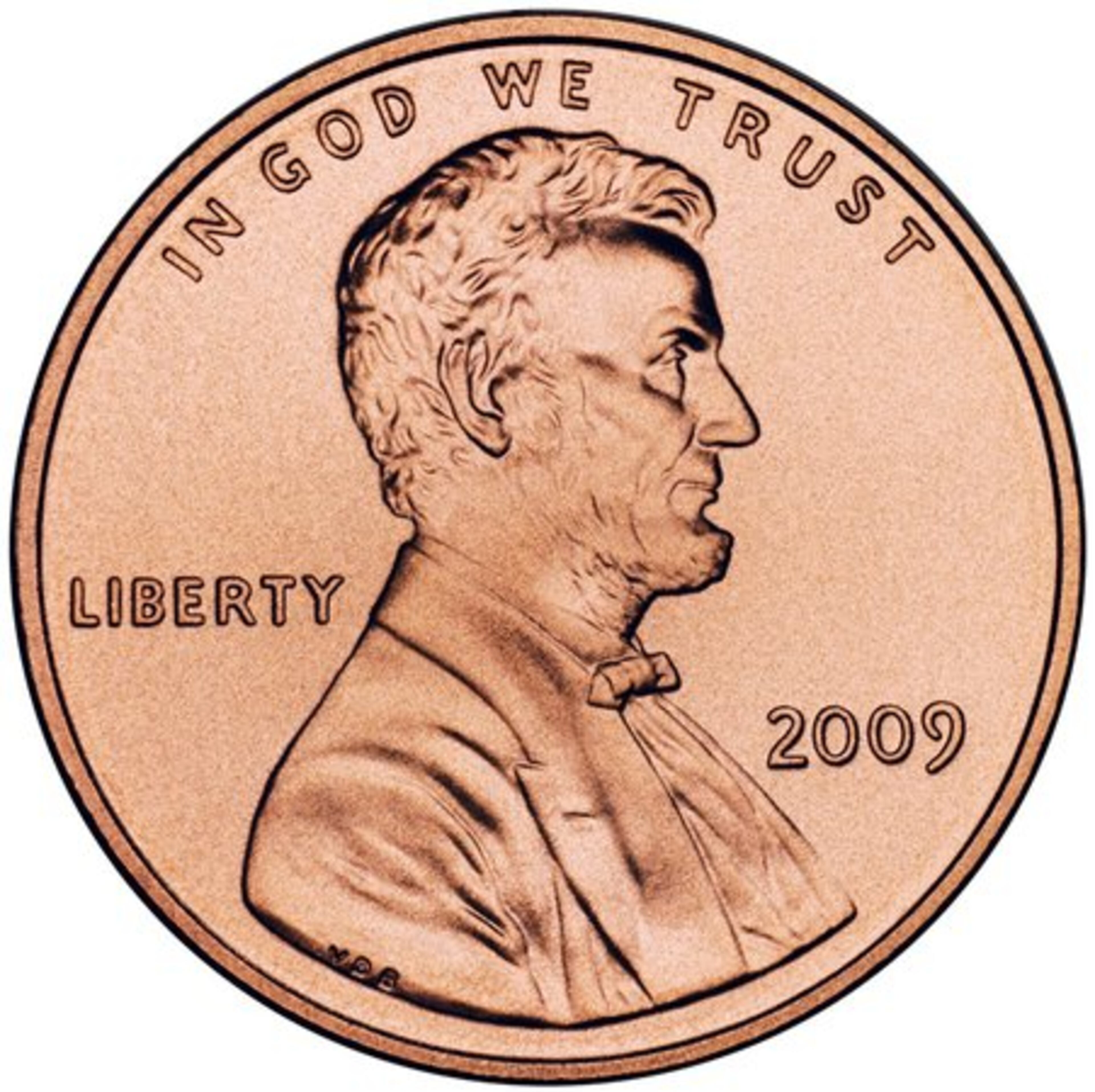 The "heads" side of the penny will retain the look it has had since 1909, when Lincoln's likeness was first used. The coin has gone through several designs over its 200 year existence. Until 1857 it was about the size of the current U.S. half dollar coin. Since 1959 (the sesquicentennial of Lincoln's birth), the reverse has featured the Lincoln Memorial.