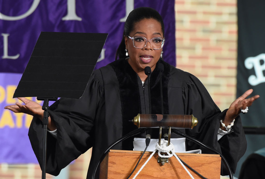 Oprah Winfrey give the Commencement Address at Agnes Scott College on May 13, 2017 in Decatur, Georgia. (Photo by Rick Diamond/Getty Images)