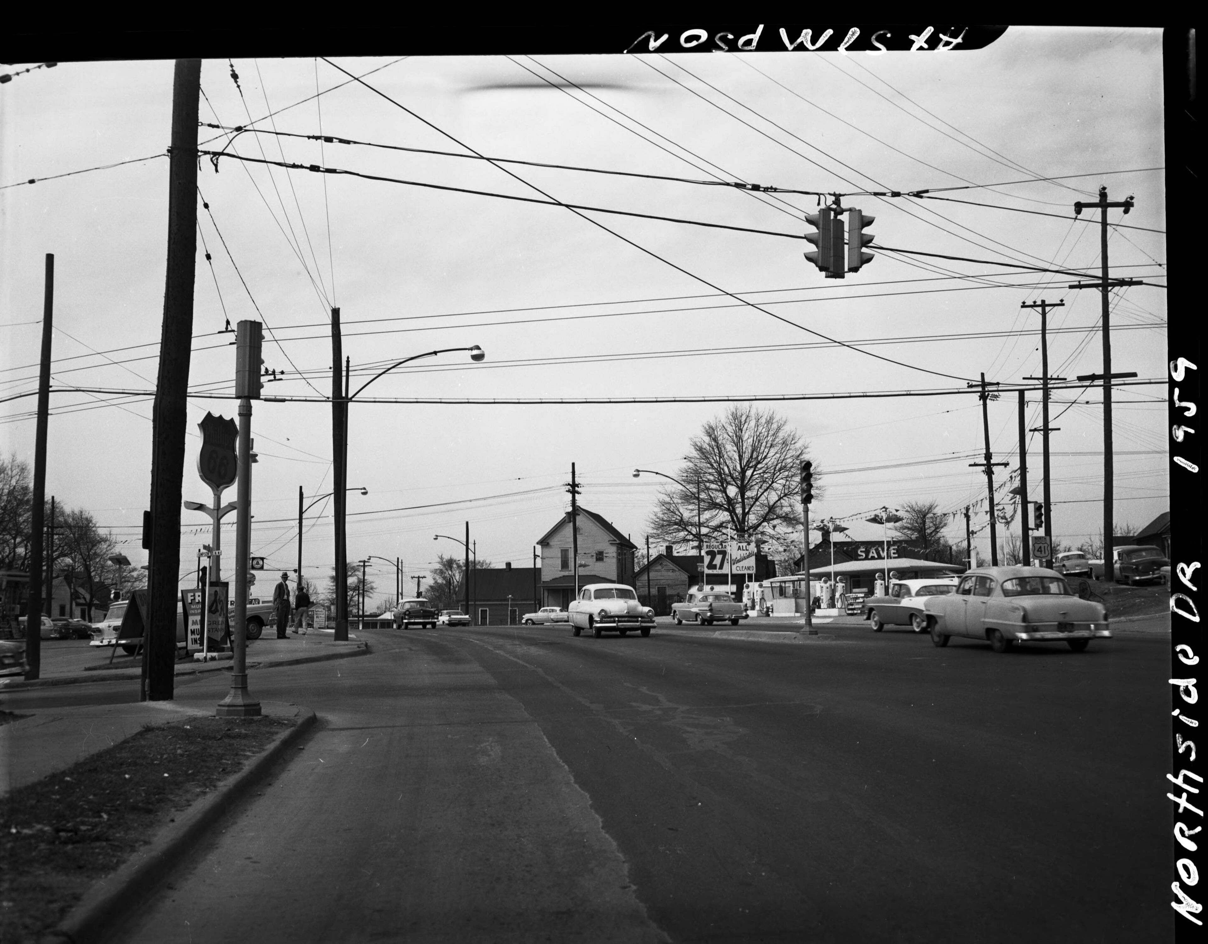 Northside Drive at Simpson. N07-024_03, Tracy O'Neal Photographic Collection, 1923-1975, Photographic Collection. Special Collections and Archives, Georgia State University.