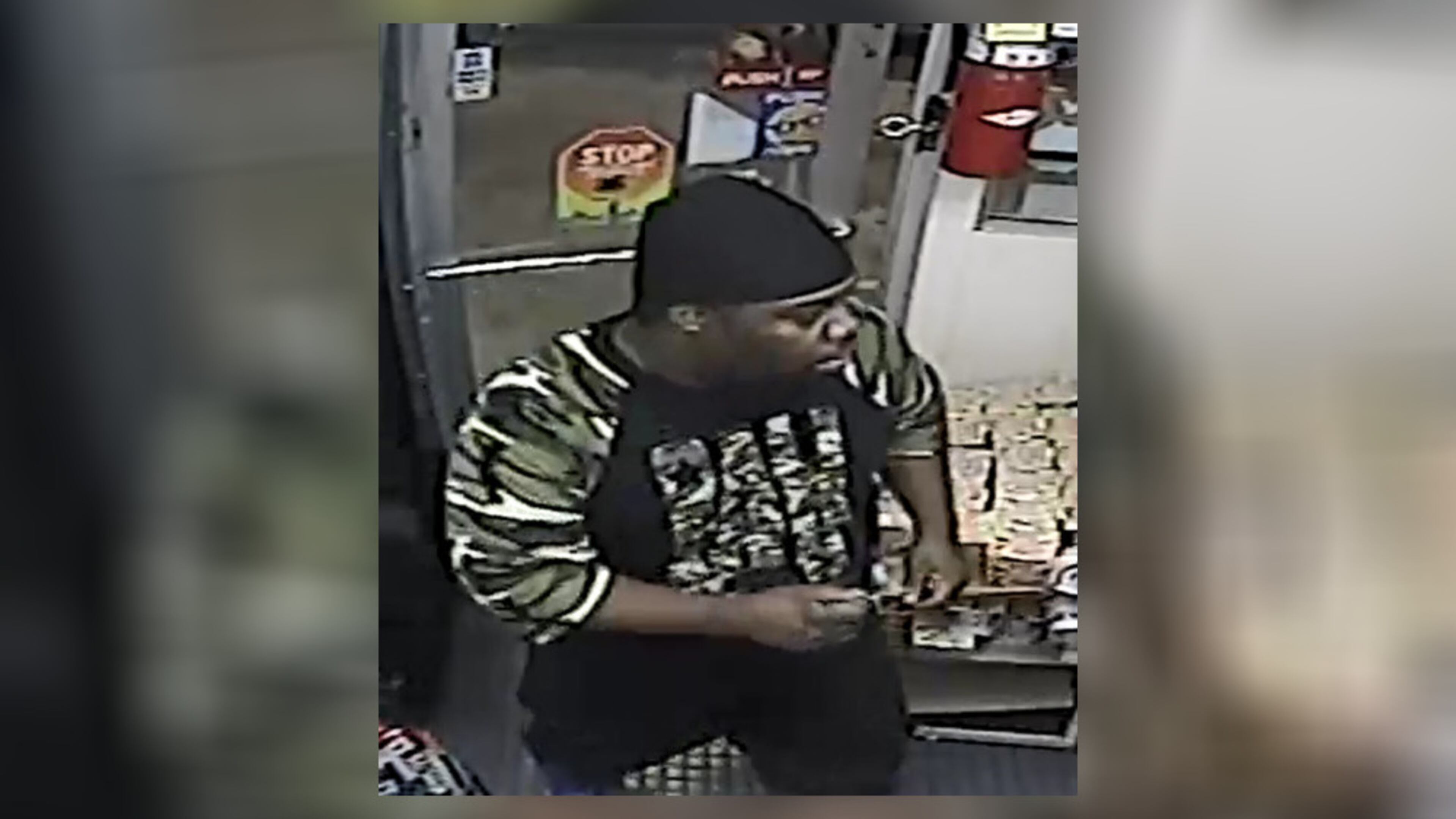 Fulton County police released photos of a man they believe killed a woman earlier this month. (Credit: Fulton County Police Department)