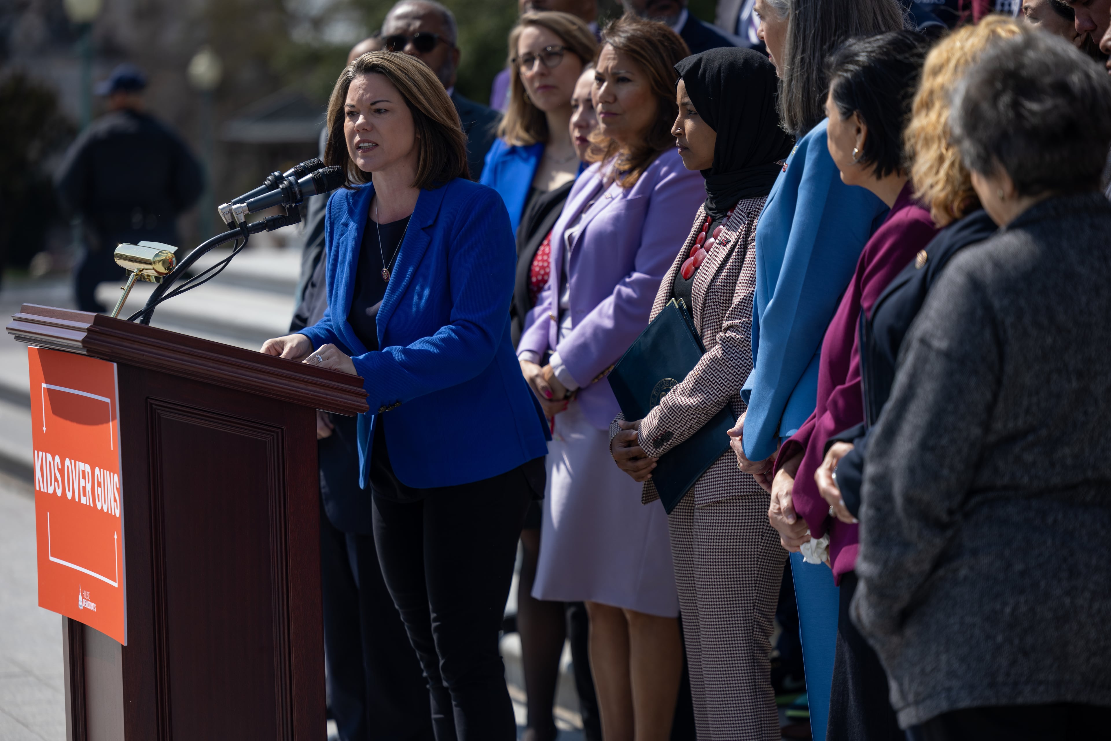 U.S. Rep. Angie Craig, D-Minn., seen here at a 2023 news conference in Washington. (Nathan Posner for the AJC)