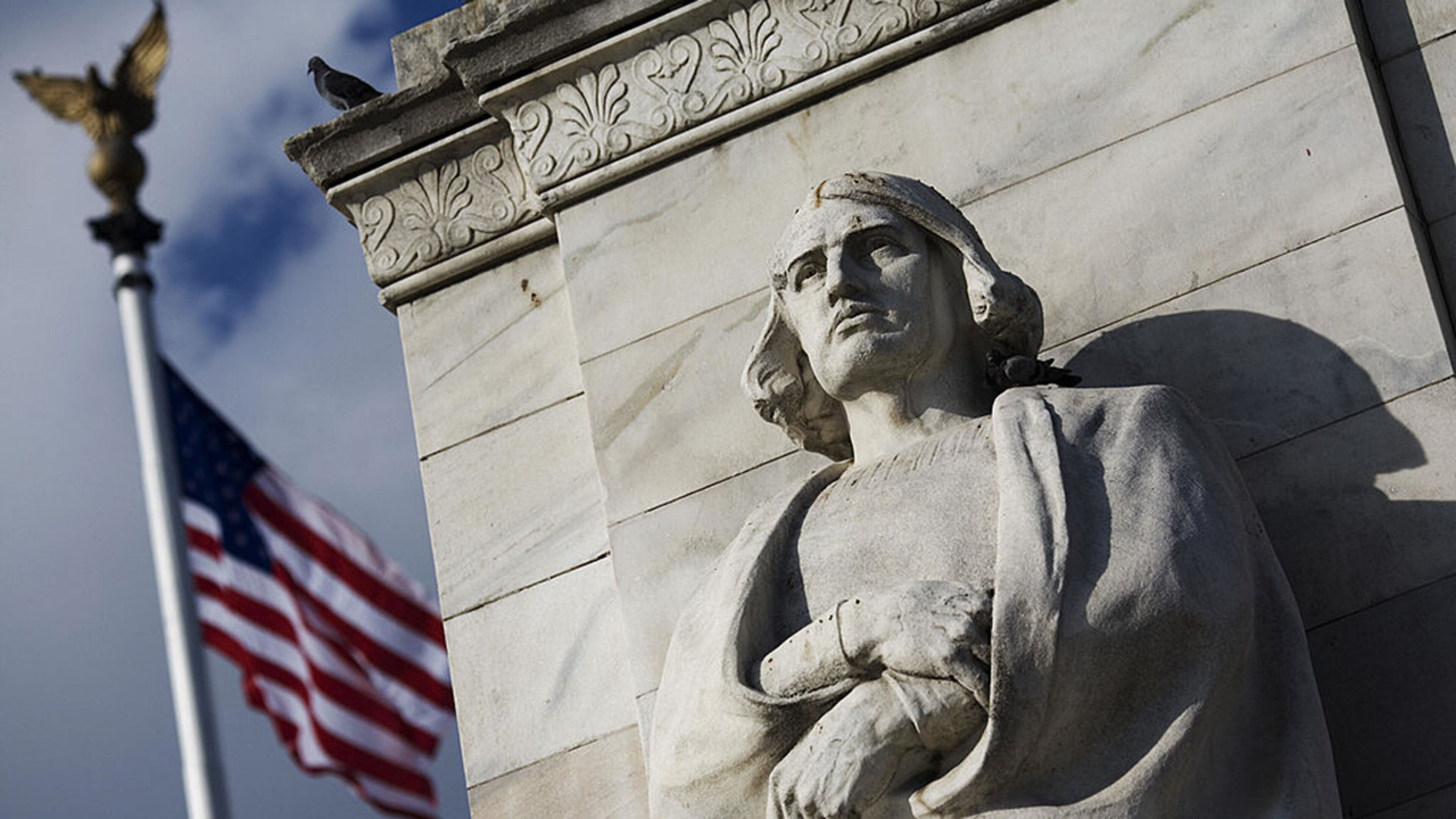 One of numerous statues across the country honoring the Italian explorer Christopher Columbus. Five states have now renamed the Columbus holiday to honor indigenous people. New Mexico's governor signed the Indigenous Peoples' Day memorial into law on Tuesday.